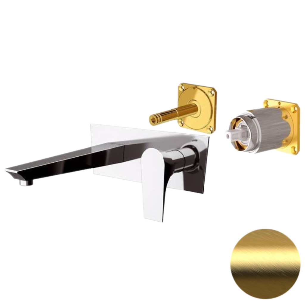 Смеситель для раковины Daniel Diva DV632KBDP, золото брашированное