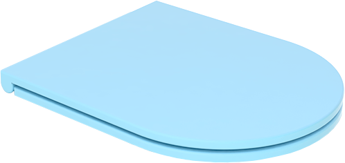 Крышка с сиденьем для подвесного унитаза с микролифтом GSG Ceramic Design Like LKCOPRSLTICR023, голубой матовый