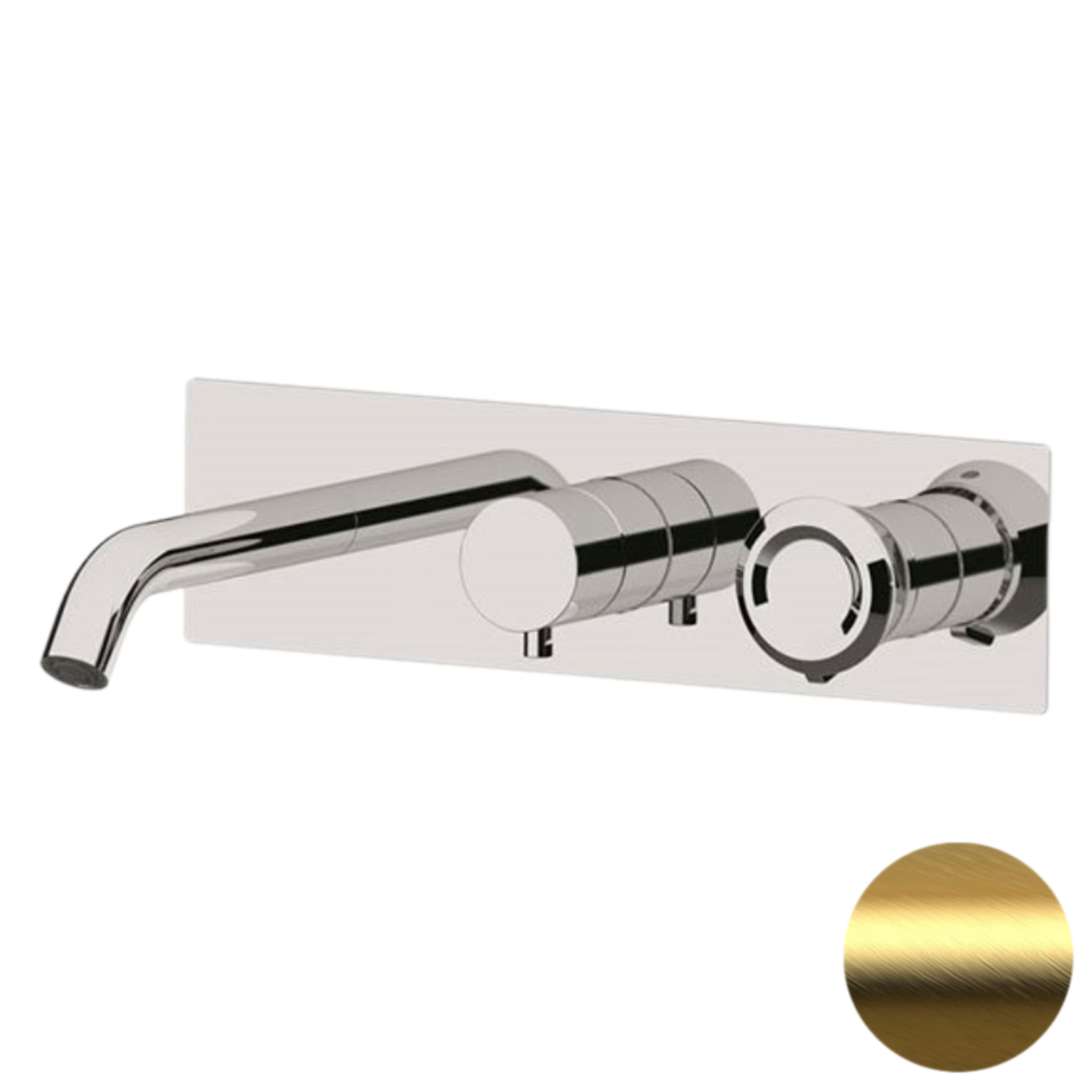 Смеситель для ванны Remer Element ET54D3BG, золото брашированное