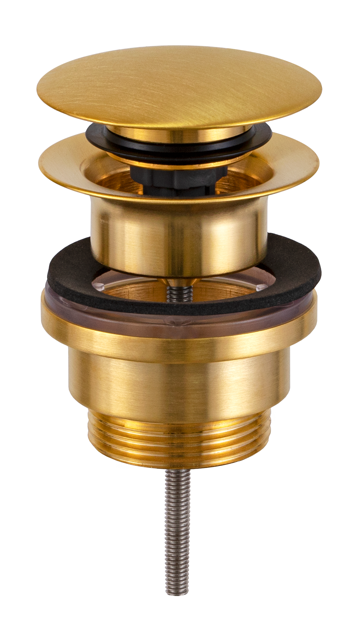 Донный клапан универсальный 1”1/4 Daniel A735RDP, золото брашированное