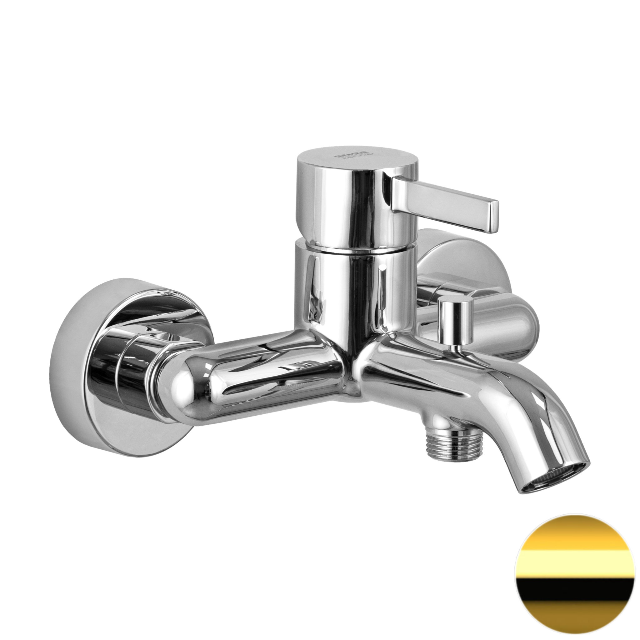 Смеситель для ванны Remer Metrica MC05DO, золото глянцевое