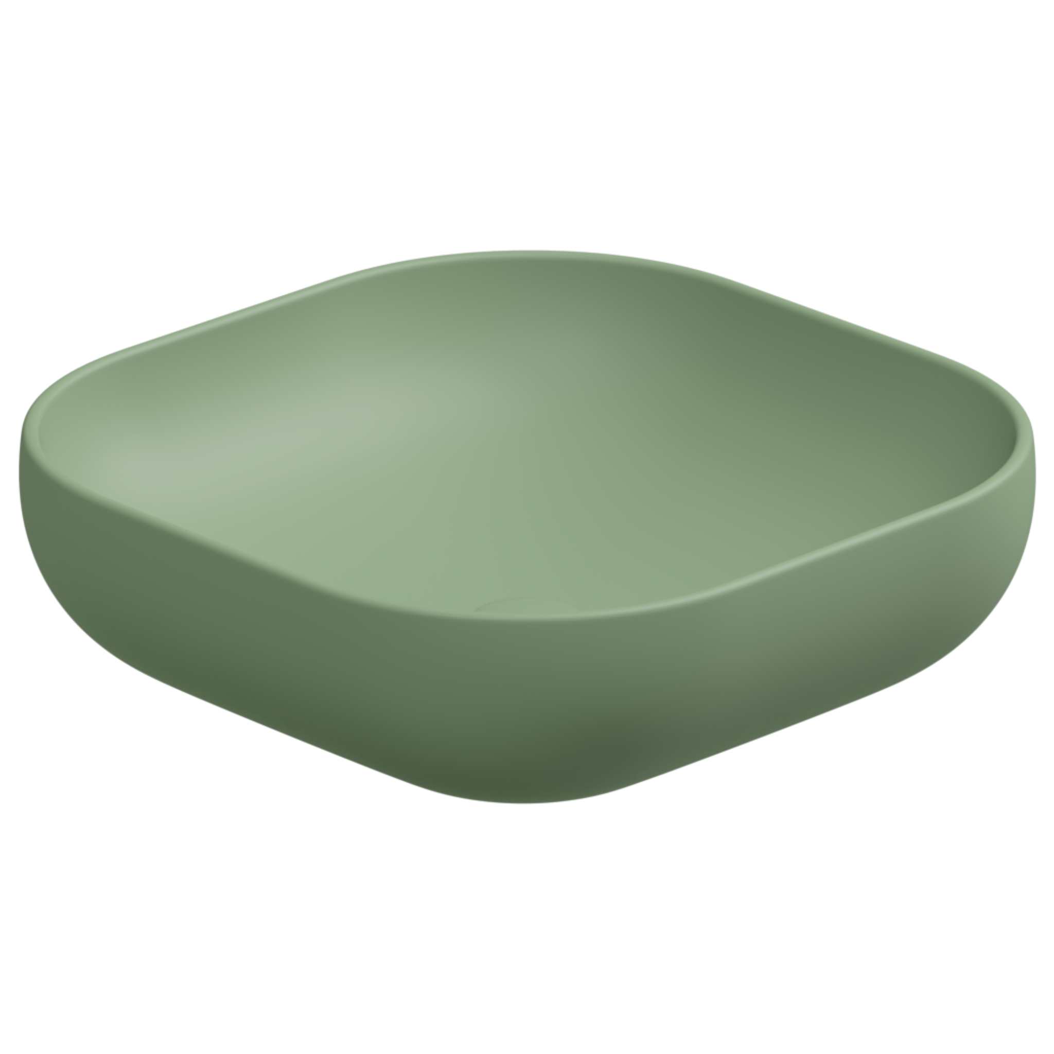 Раковина накладная 45 см GSG Ceramic Design Easy EALAVQU45031, Salvia Matt