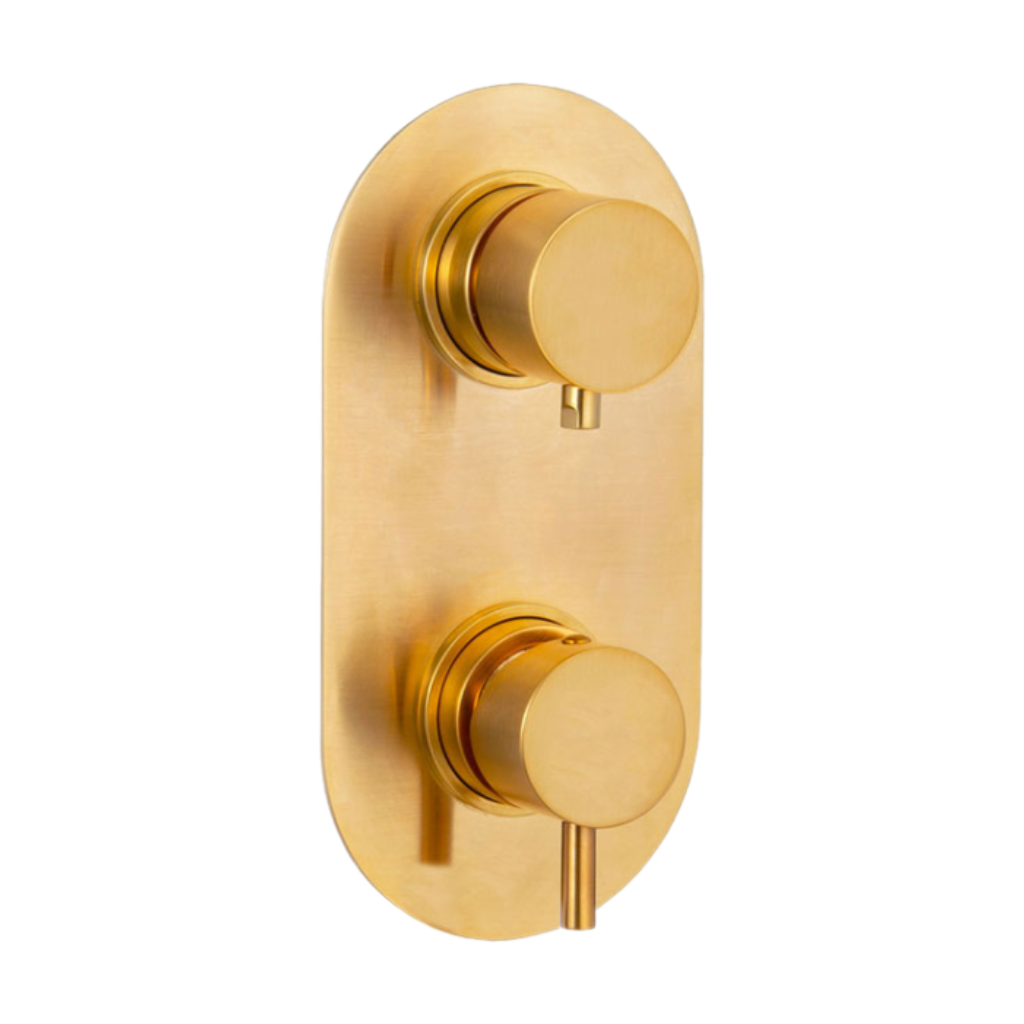 Смеситель для душа Daniel Tokyo TK612D2KBDP, золото брашированное