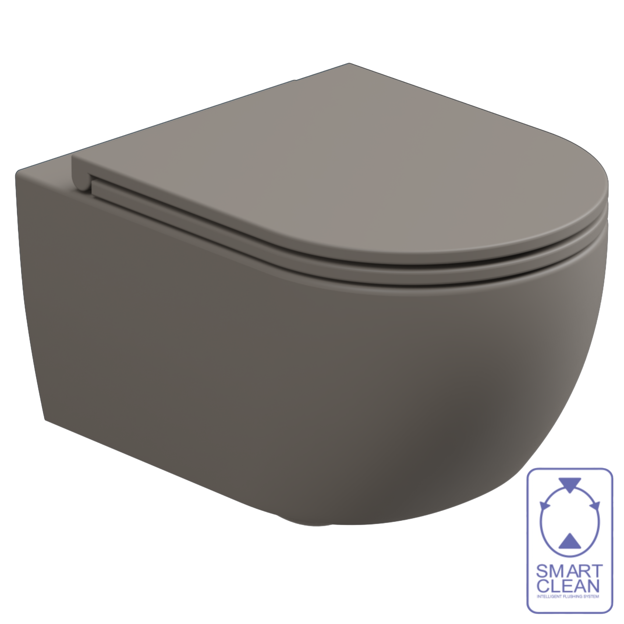 Чаша подвесного унитаза биколор GSG Ceramic Design Like LKWCSOBI000/030, White/Cashmere Matt