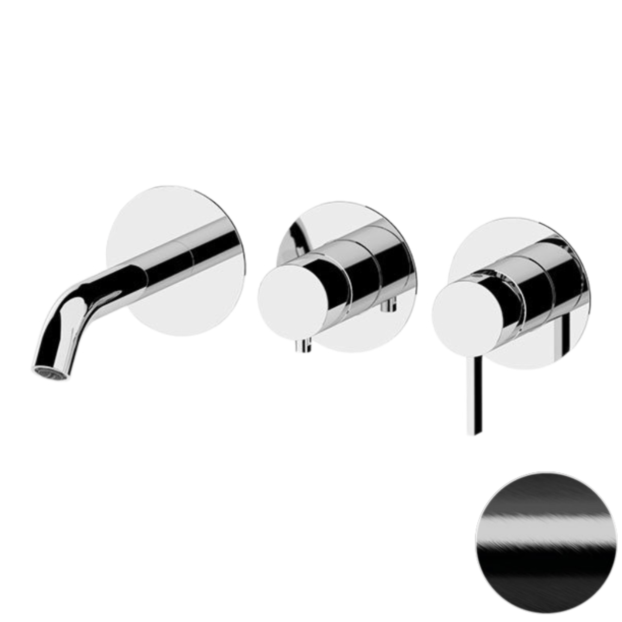 Смеситель для ванны Remer Metrica MC54D2PCFP, черный брашированный хром