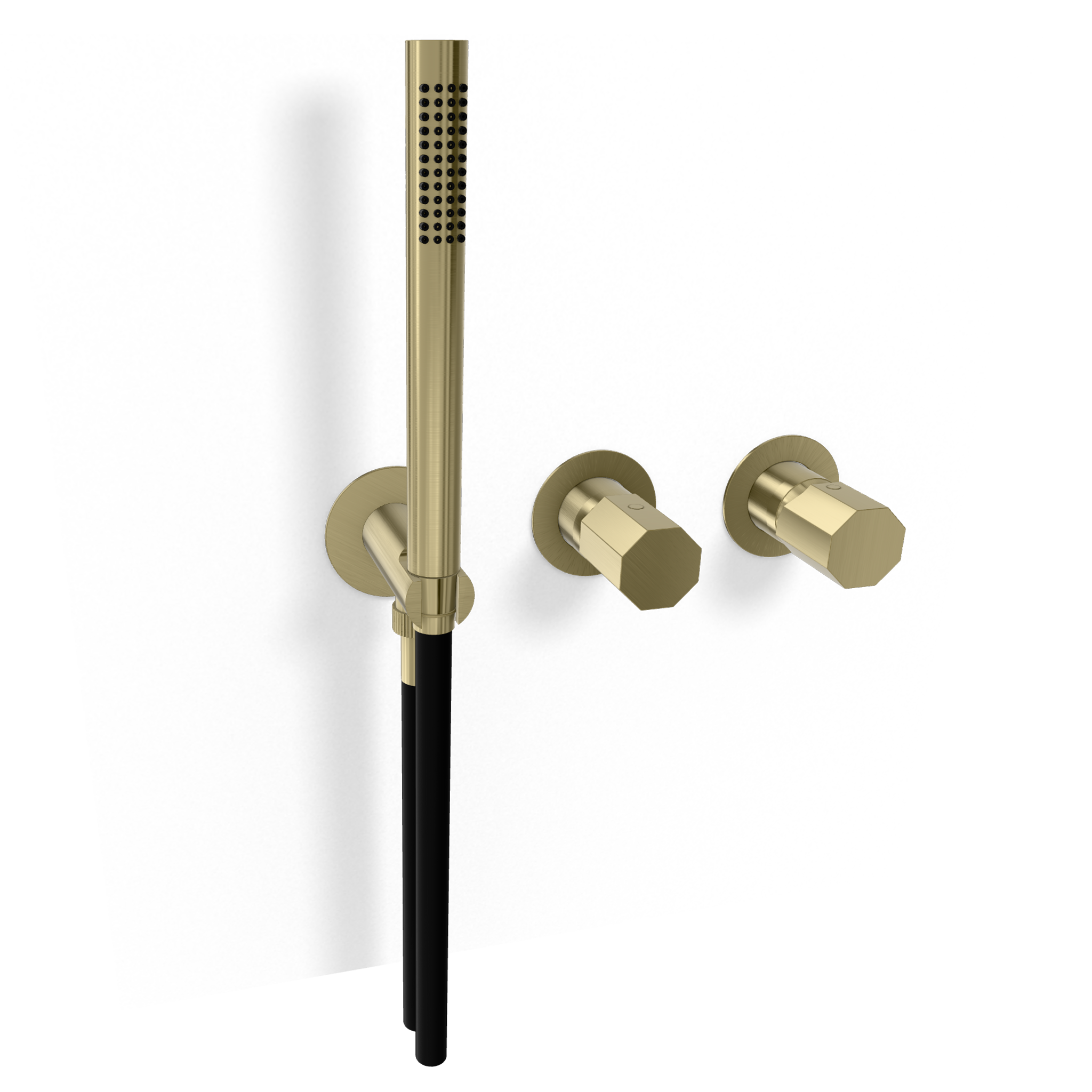 Смеситель для душа Remer Ottagono ON97D3PWBCH, шампань брашированная PVD