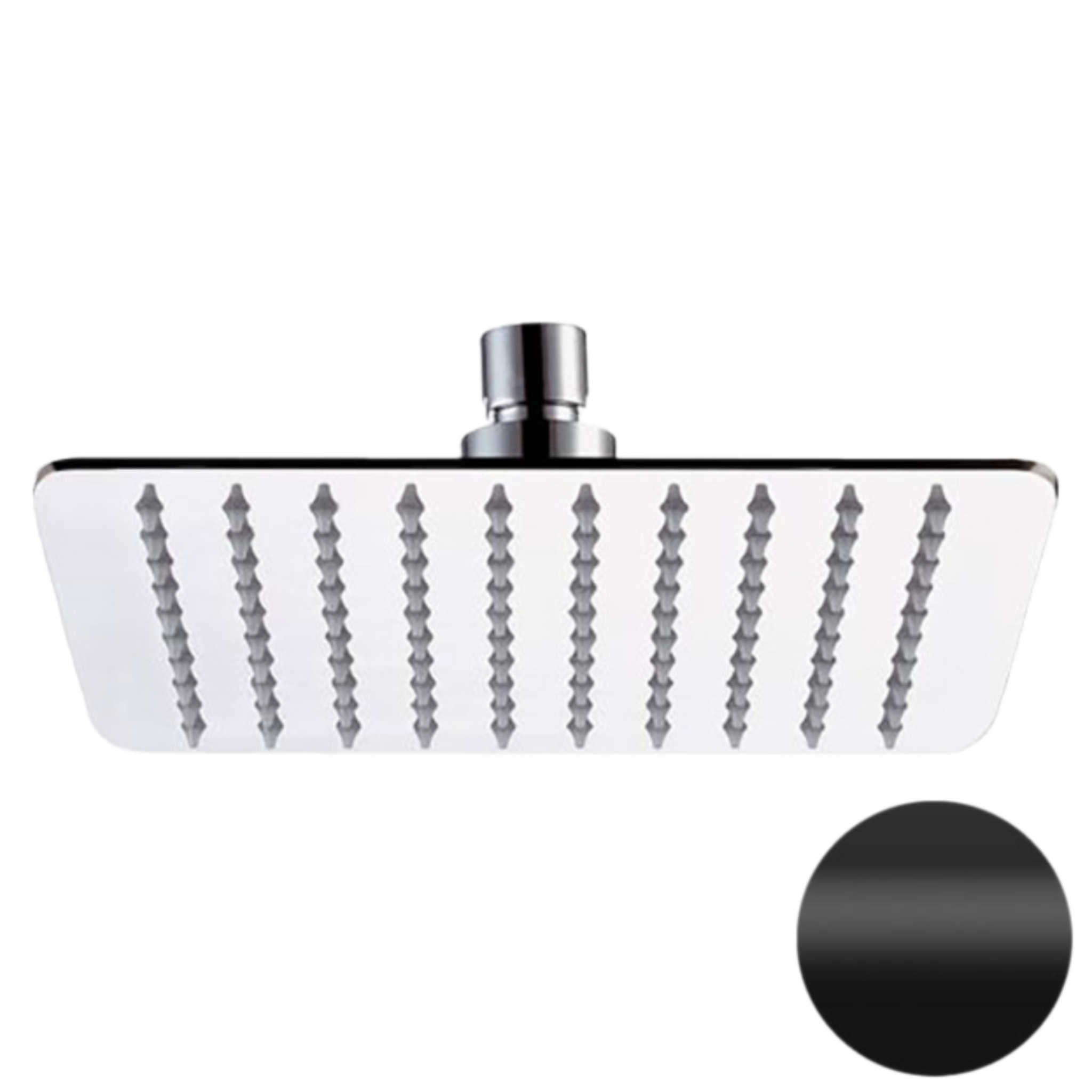 Верхний душ с шарнирным соединением 25 см Daniel A577CM2515, чёрный матовый