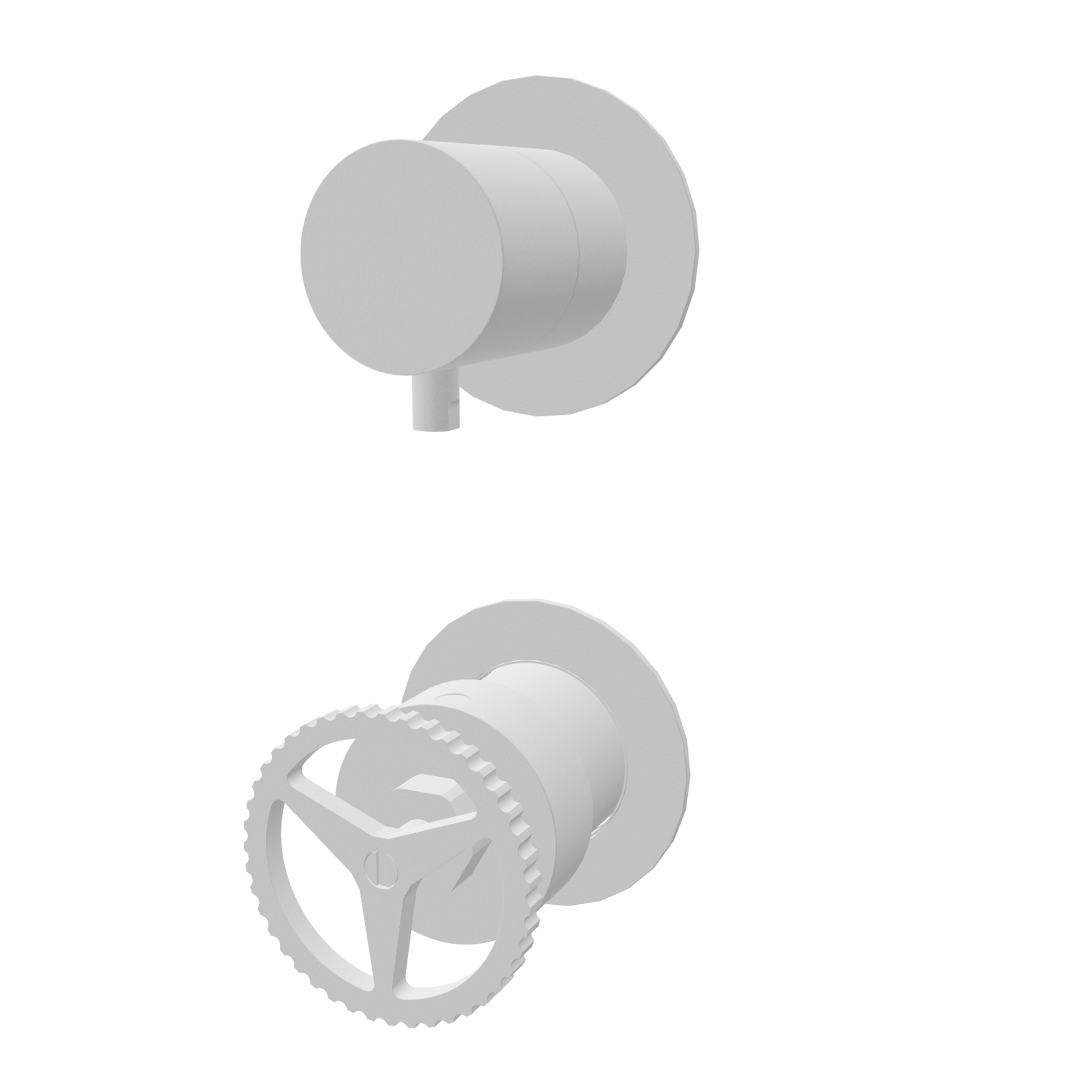 Смеситель для душа Remer Chrono CH93PWBBO, белый матовый