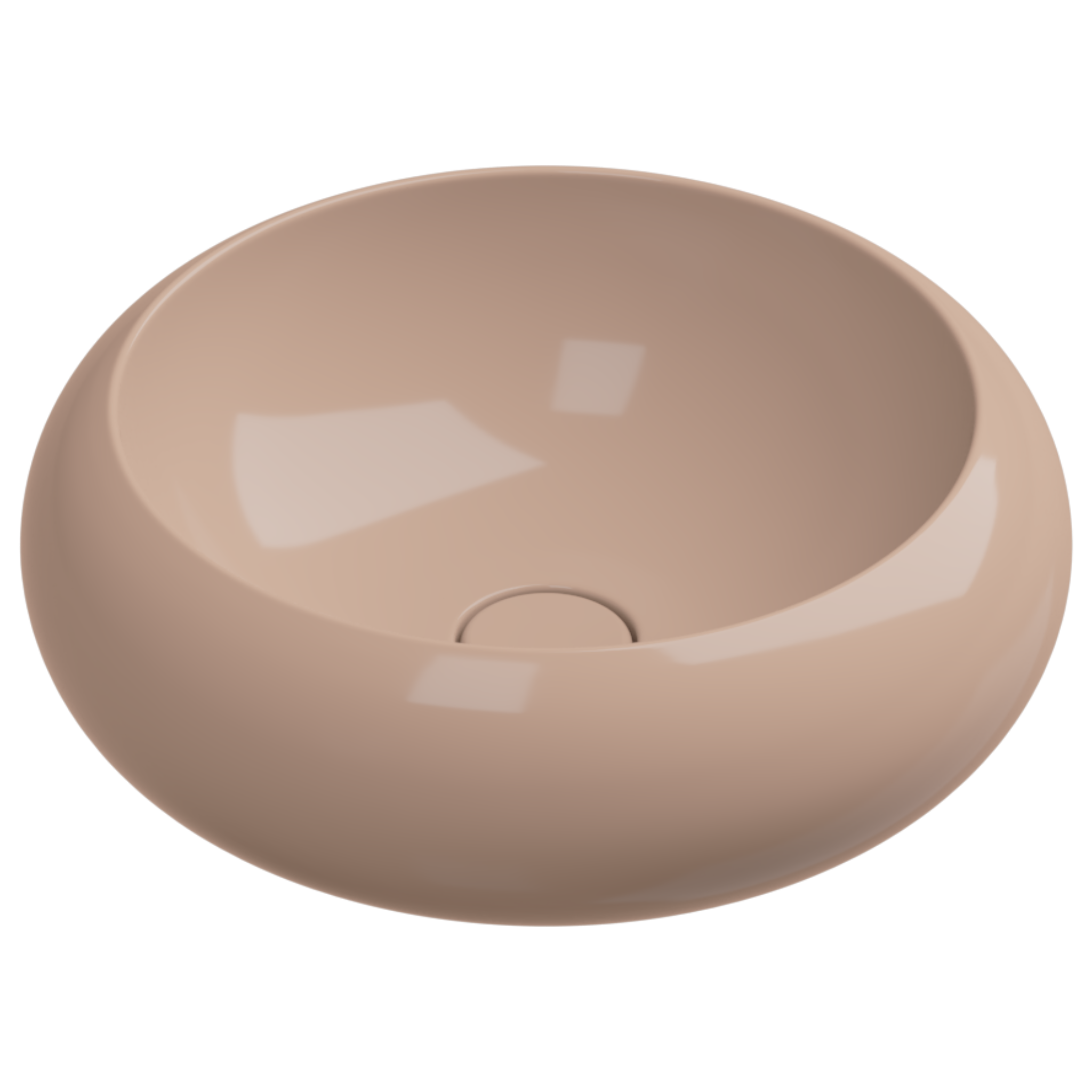 Раковина накладная 42 см GSG Ceramic Design Petra PELAV42039, Rosa Glossy