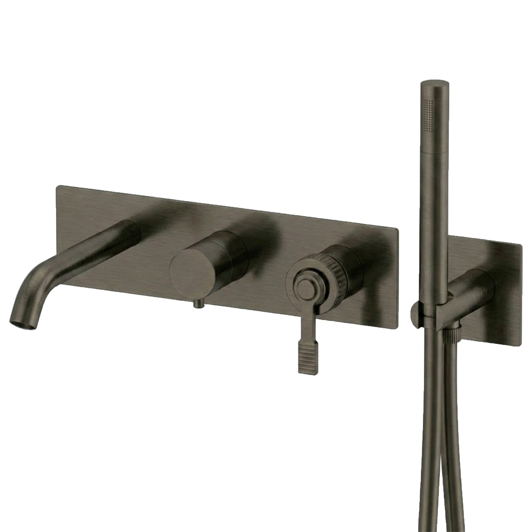 Смеситель для ванны Remer Atelier AL53D2WBCFP, черный брашированный хром