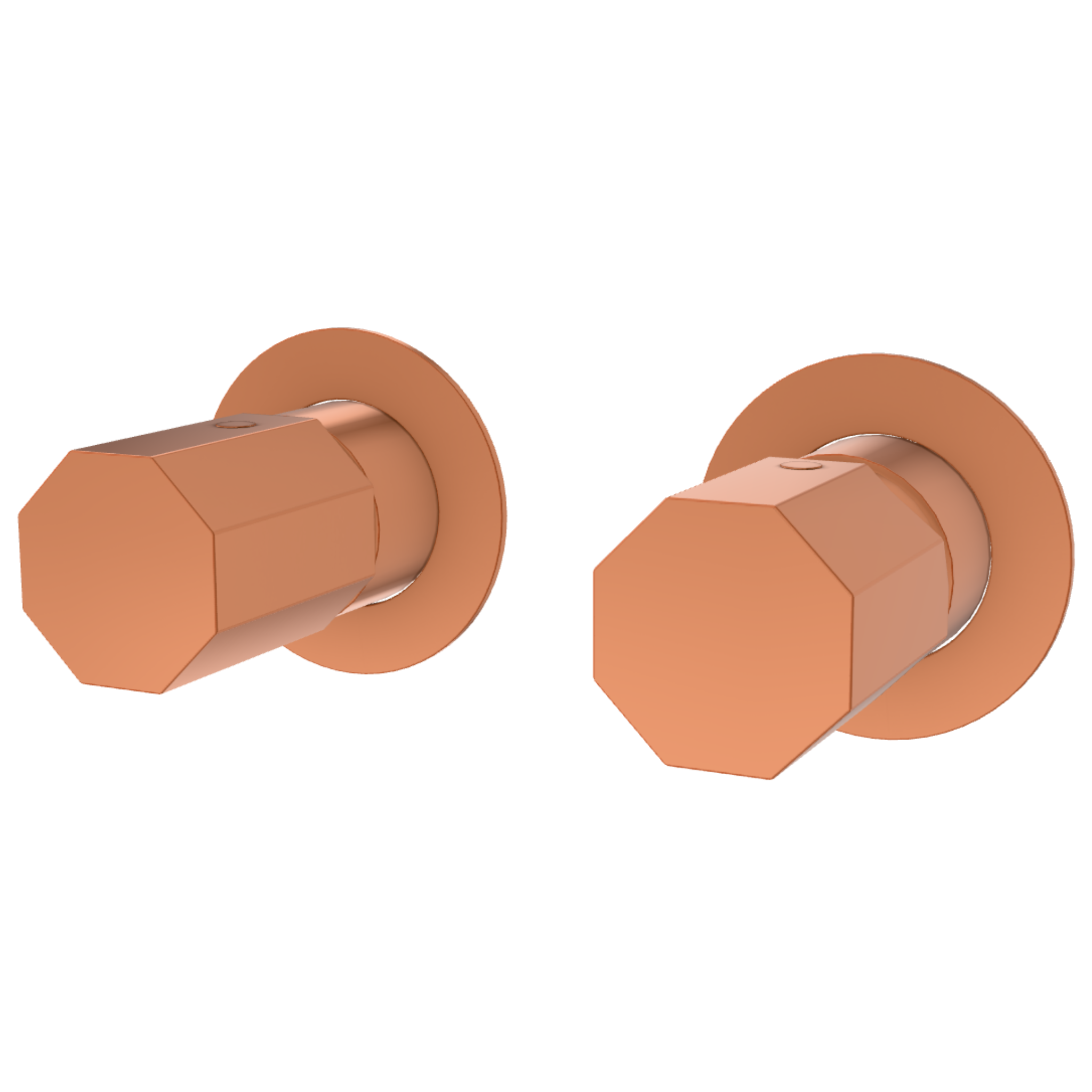 Смеситель для душа Remer Ottagono ON92ZPWBRP, медь брашированная