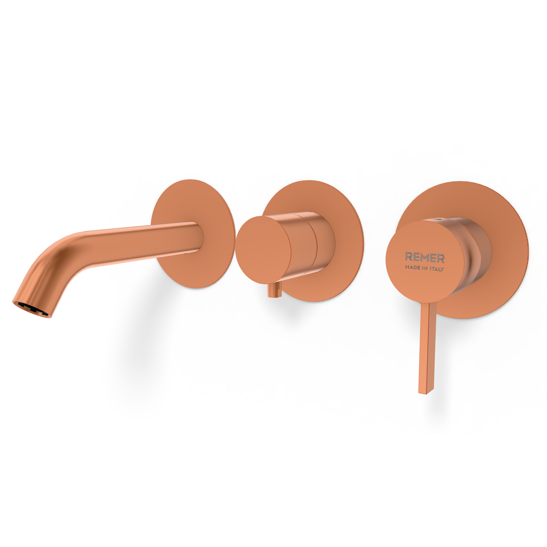 Смеситель для ванны Remer Metrica MC54D3PWBRP, медь брашированная