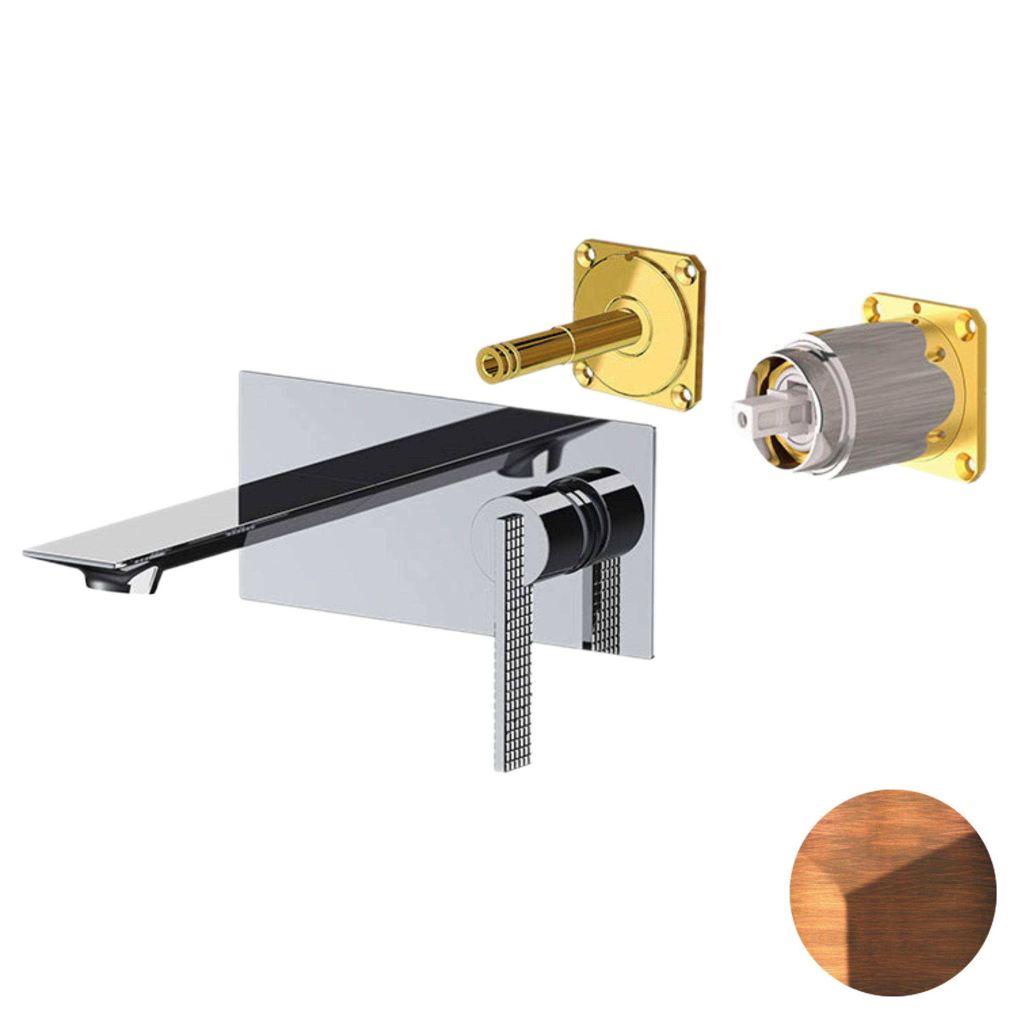 Смеситель для раковины Daniel Club ANC632LKB64, медь состаренная