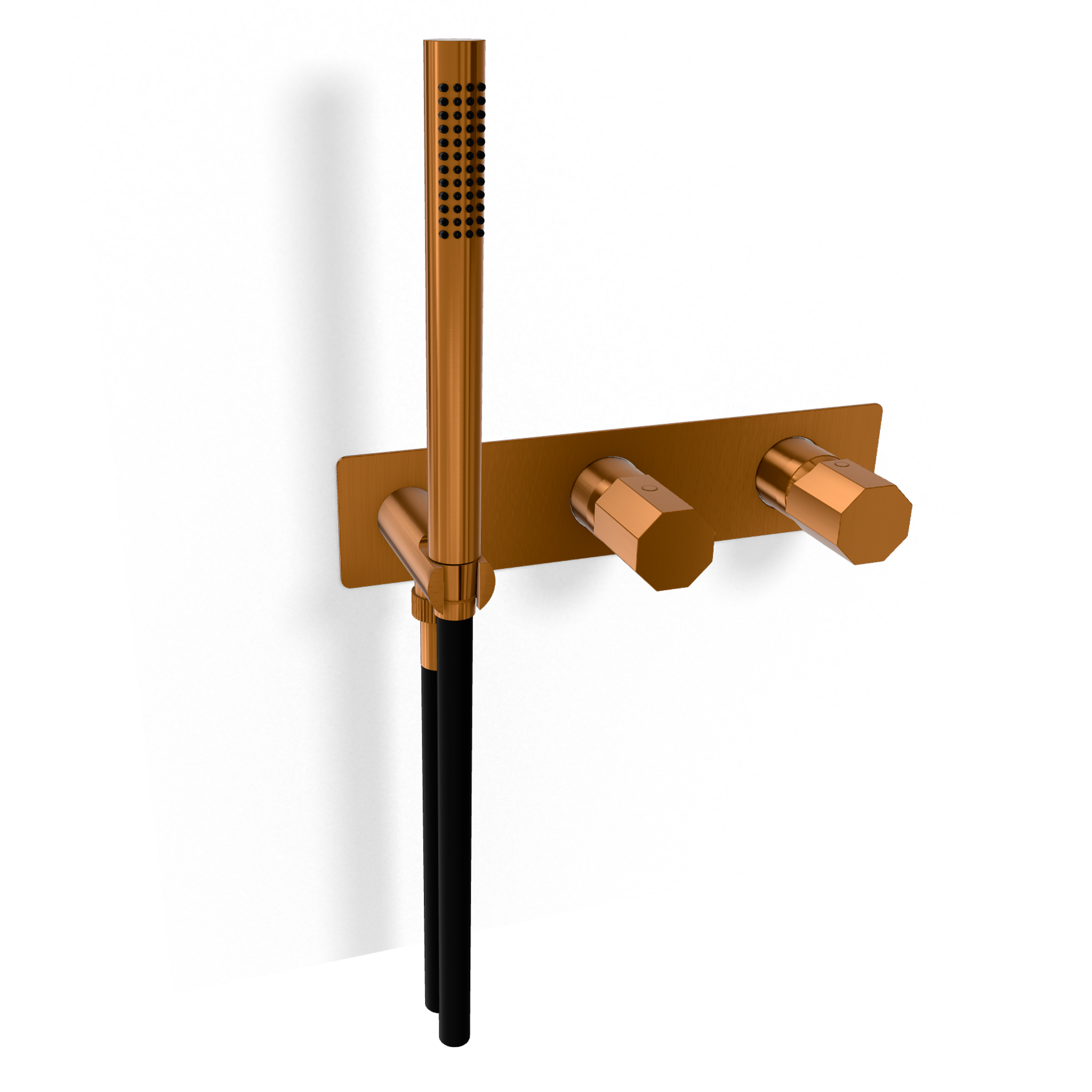 Смеситель для душа Remer Ottagono ON97D3WBCU, медь брашированная PVD