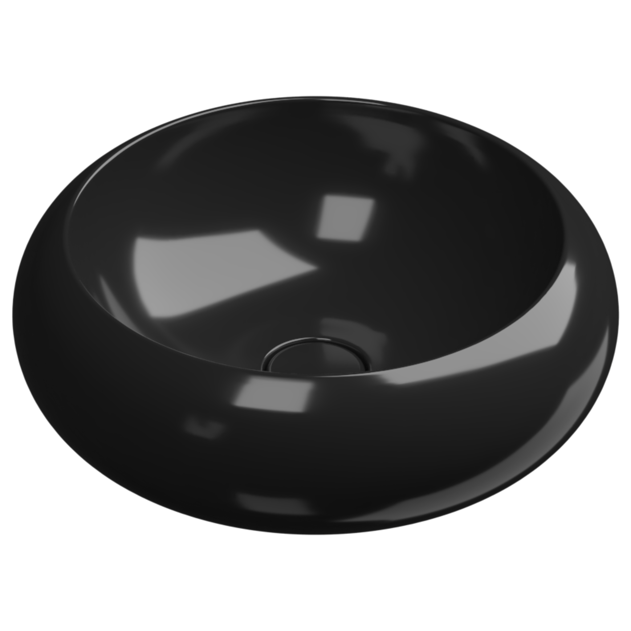 Раковина накладная 42 см GSG Ceramic Design Petra PELAV42002, черный глянцевый