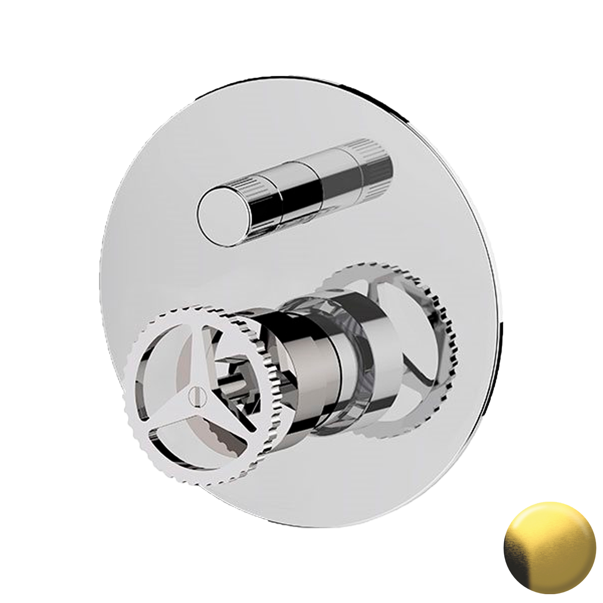 Смеситель для душа Remer Chrono CH09HLBG, золото брашированное