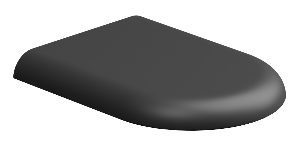 Крышка с сиденьем для подвесного унитаза с микролифтом GSG Ceramic Design Petra PECOPRTICR003, черный матовый