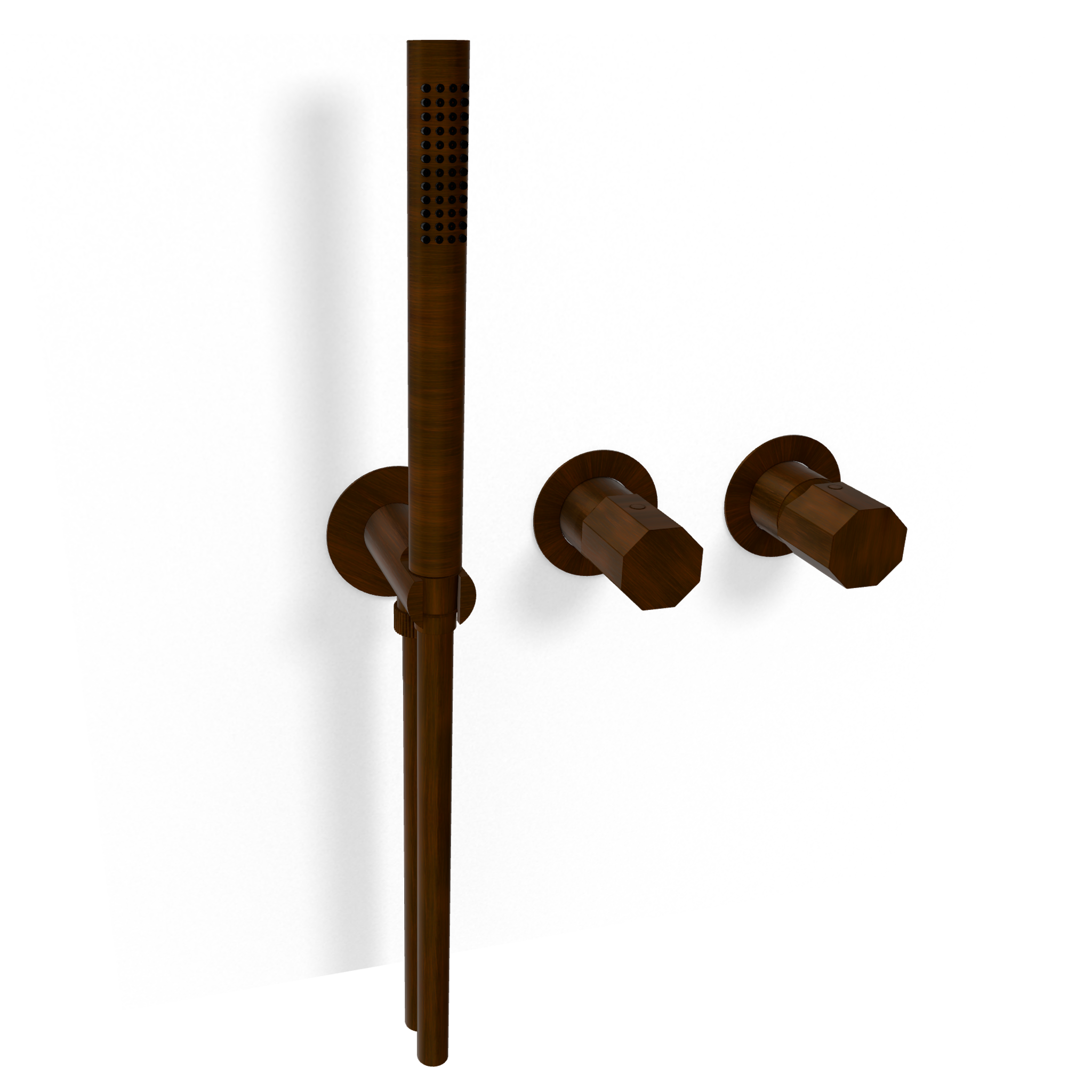 Смеситель для душа Remer Ottagono ON97D3PWBBR, бронза масляная