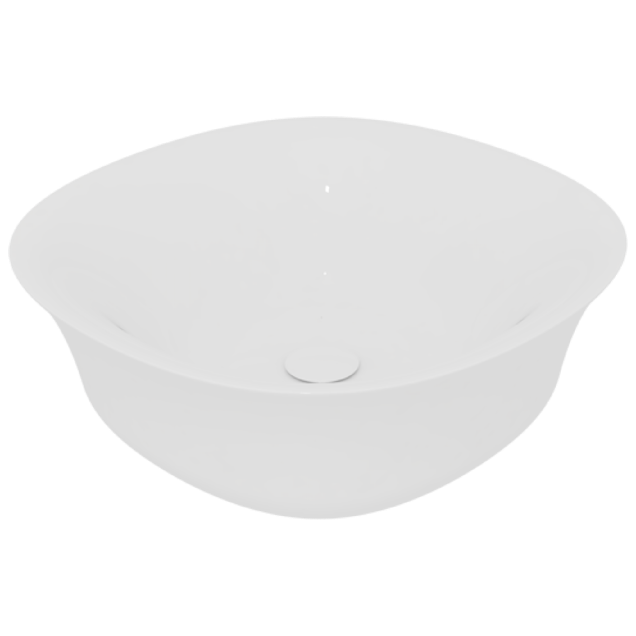 Раковина накладная 42 см GSG Ceramic Design Flut FLLAVFSQU42000, белый глянцевый