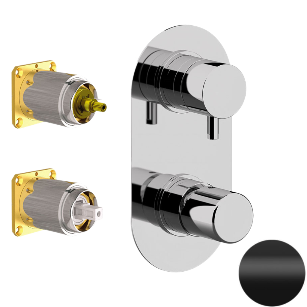 Смеситель для душа Daniel Trilogy TG612D2KB15, чёрный матовый
