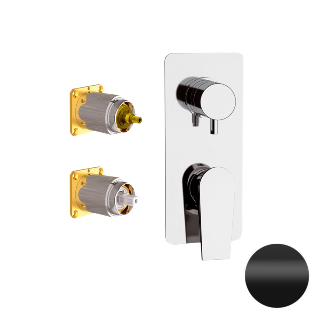 Смеситель для душа Daniel Diva DV612D2KB15, чёрный матовый