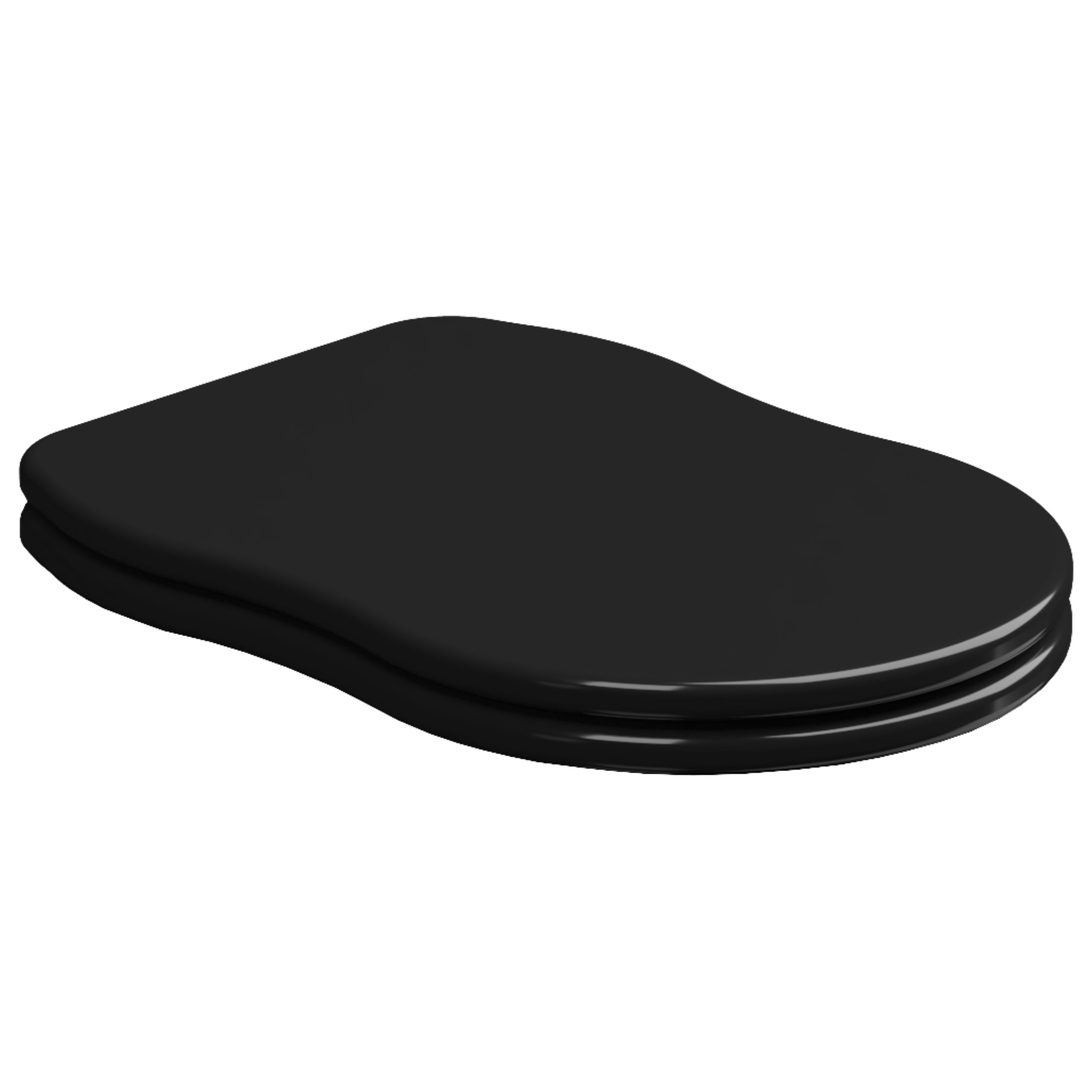 Крышка с сиденьем для подвесного унитаза с микролифтом GSG Ceramic Design Time TICOPRCCCR002, черный глянцевый