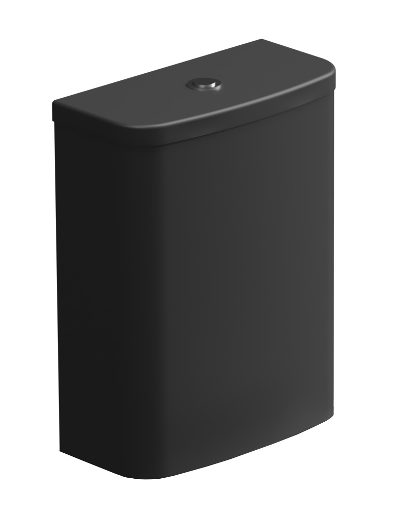 Бачок для напольного унитаза с механизмом смыва GSG Ceramic Design Like LKCIMBL003 + ACS82, черный матовый