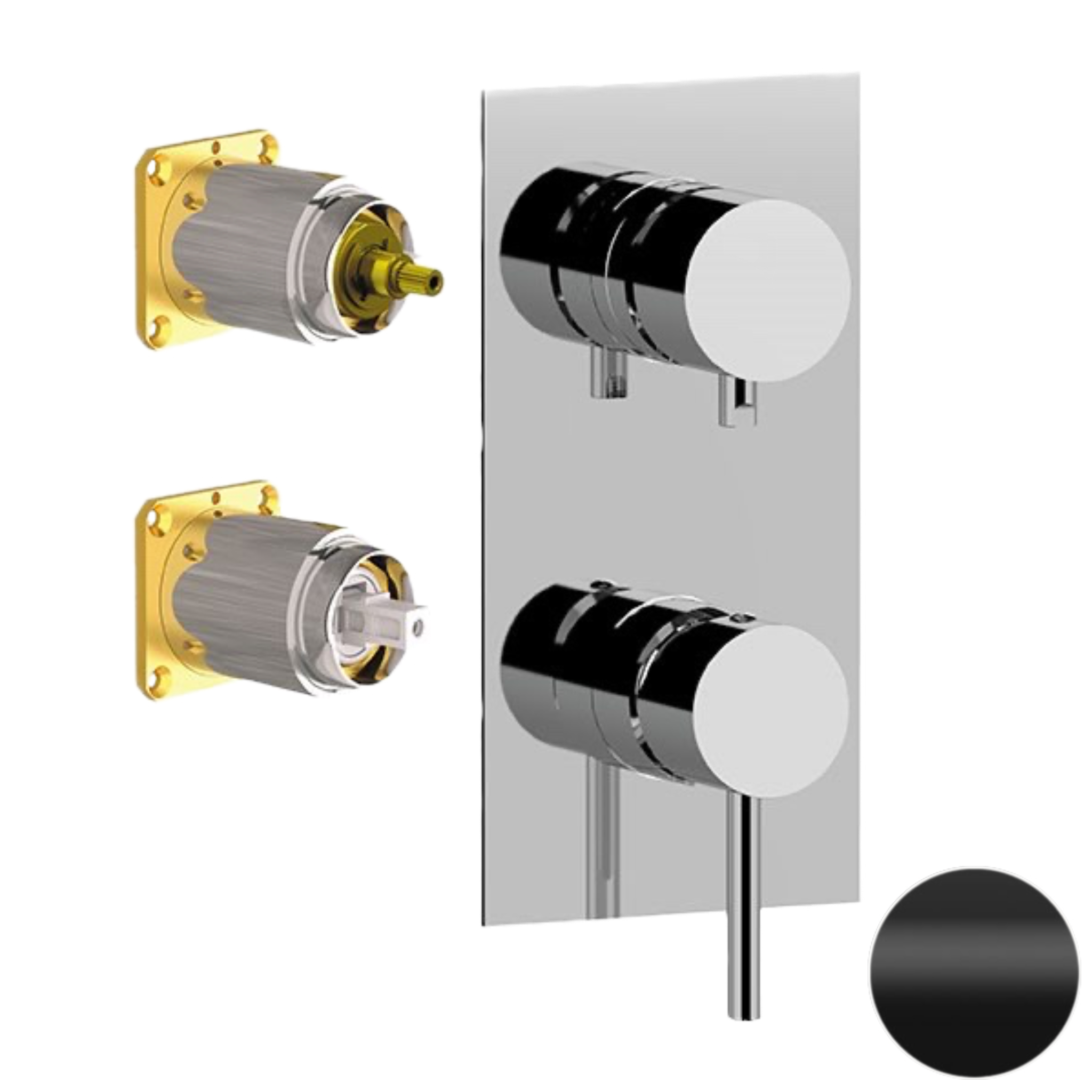 Смеситель для душа Remer X Style X93QKBNO, черный матовый