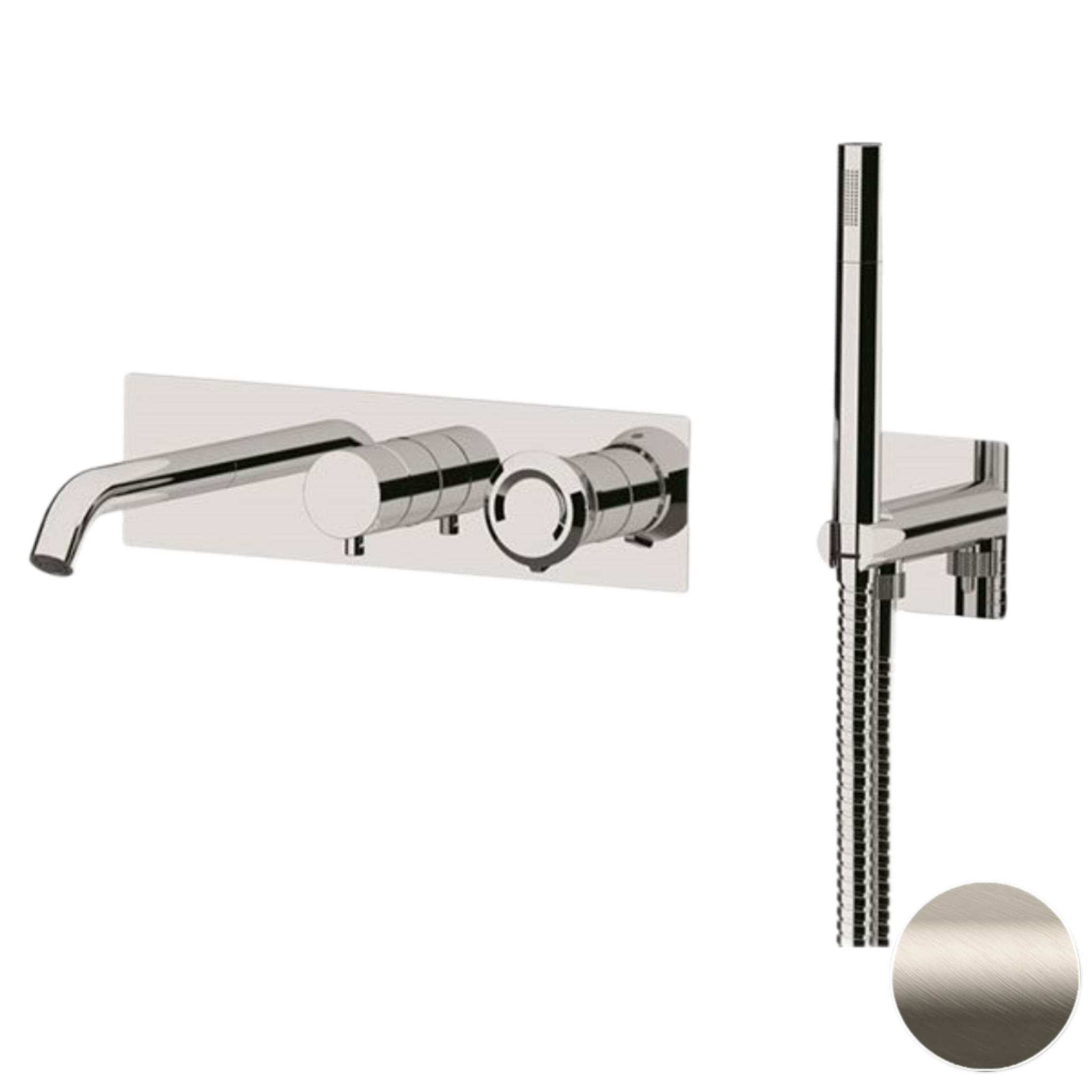 Смеситель для ванны Remer Element ET53D2XV, сталь