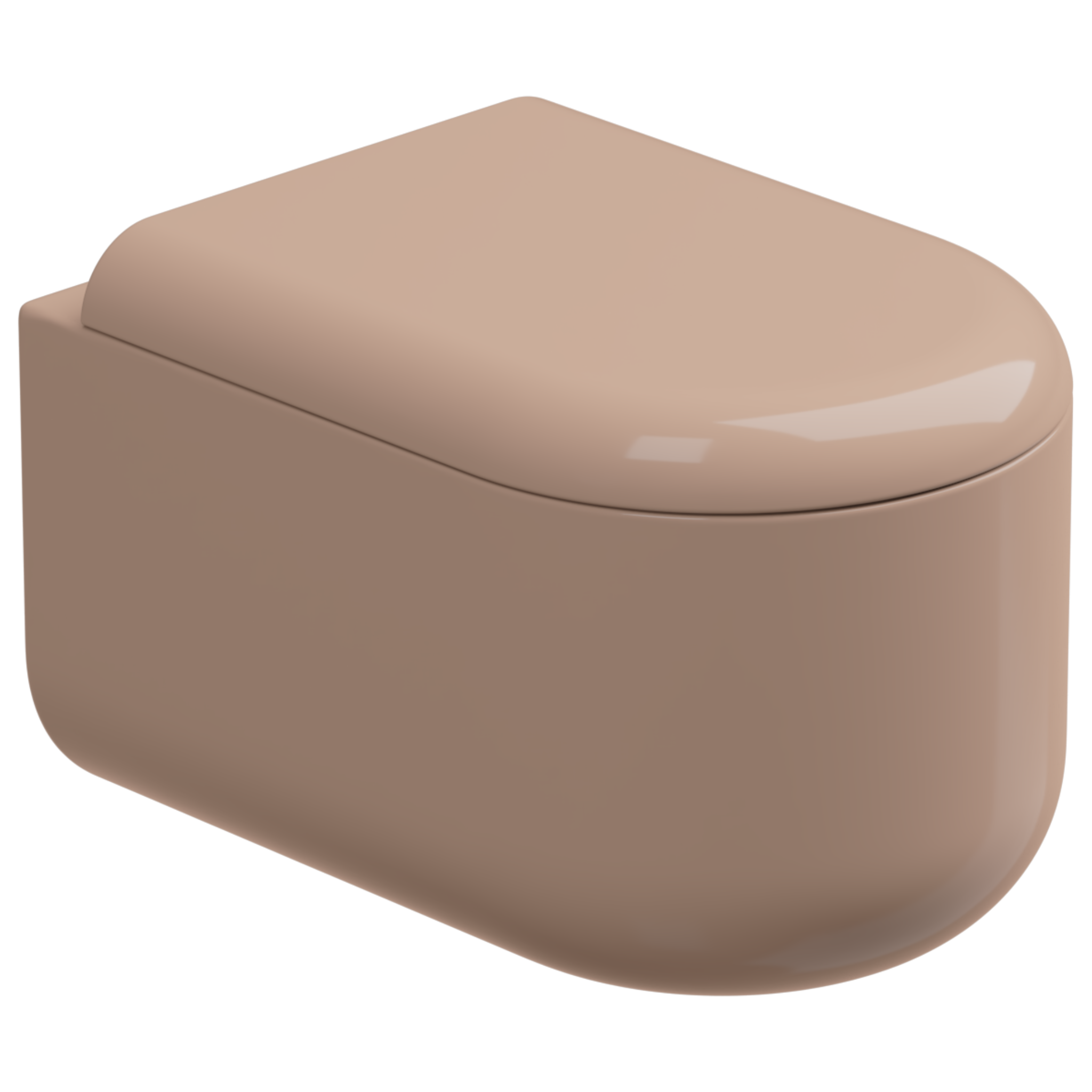 Чаша подвесного унитаза Eco Clean (торнадо) GSG Ceramic Design Petra PEWCSOEC039, Rosa Glossy