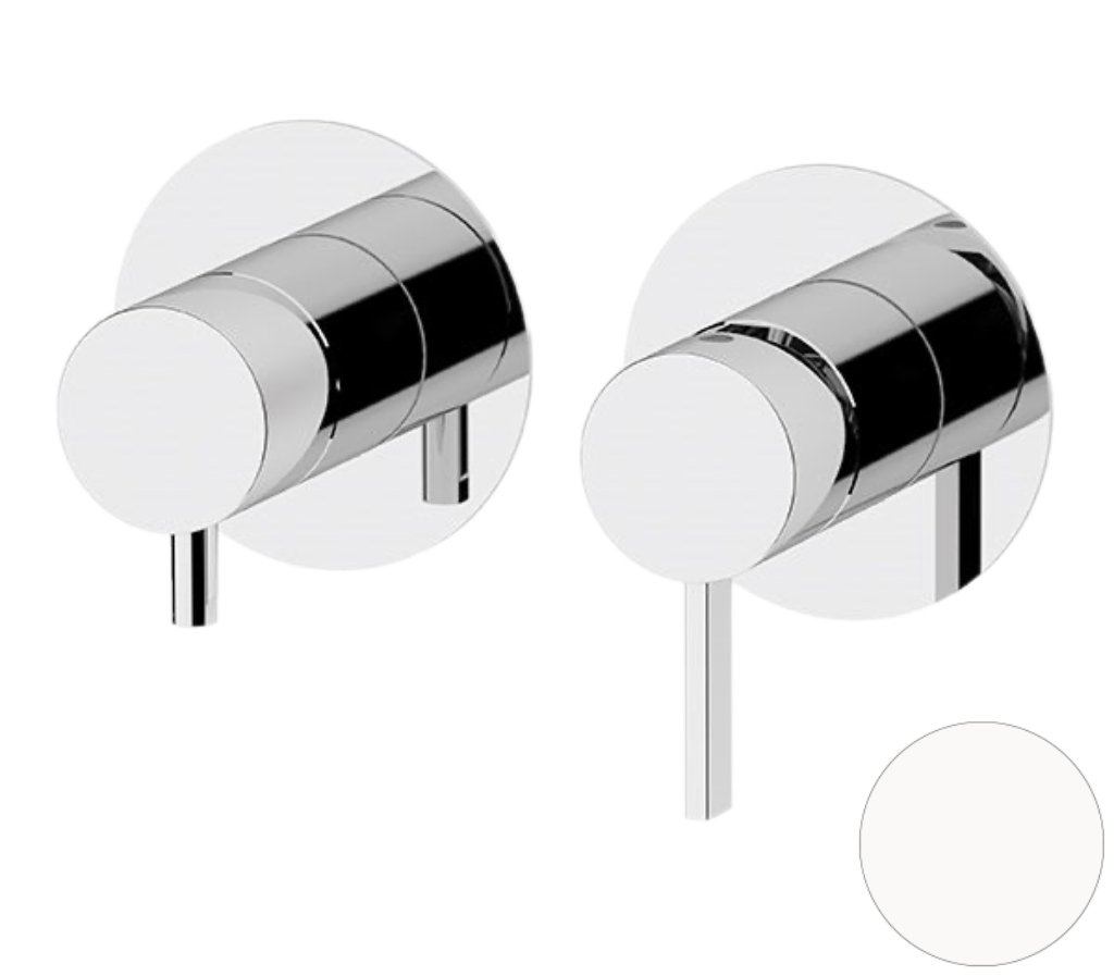 Смеситель для душа Remer Metrica MC93ZPWBBO, белый матовый