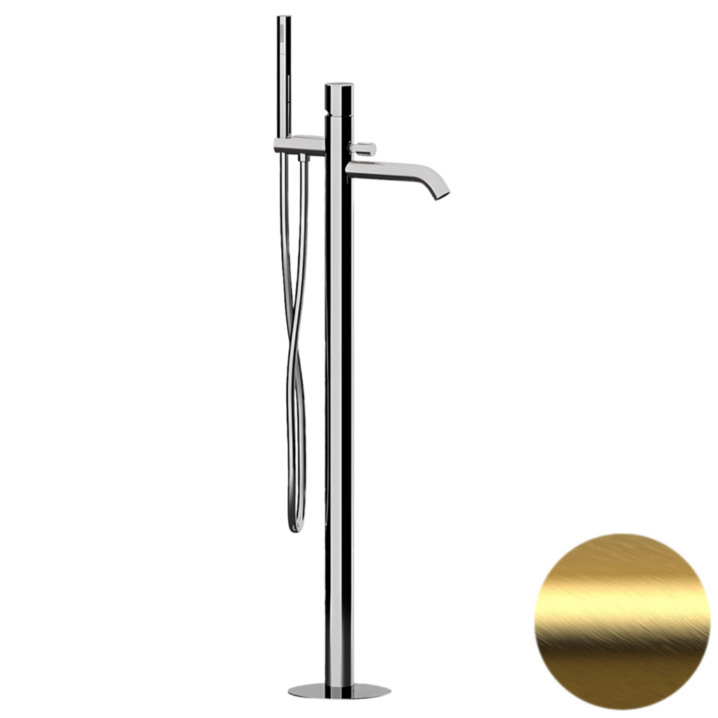 Смеситель для ванны Daniel Trilogy TG678DP, золото брашированное