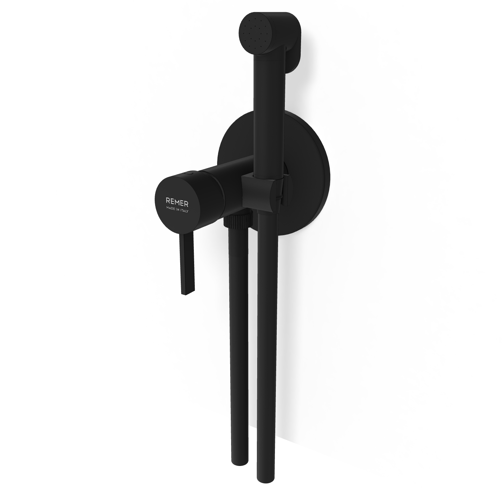 Гигиенический душ со смесителем Remer Metrica MC65WNO, черный матовый
