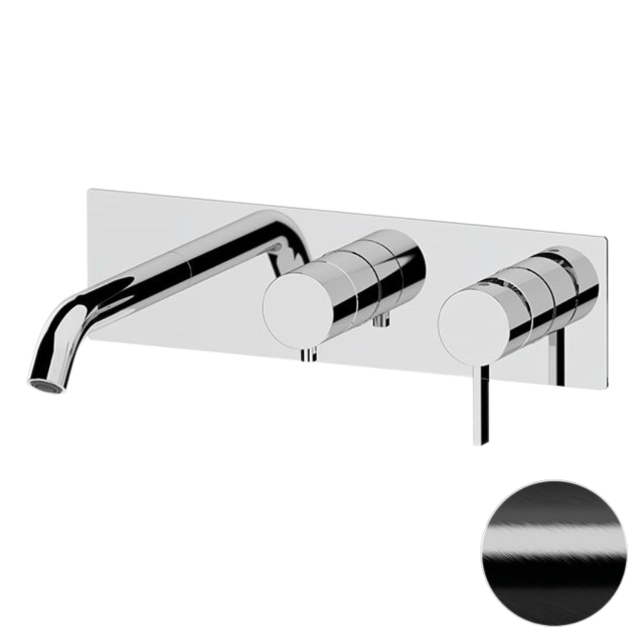 Смеситель для ванны Remer Metrica MC54D2CFP, черный брашированный хром