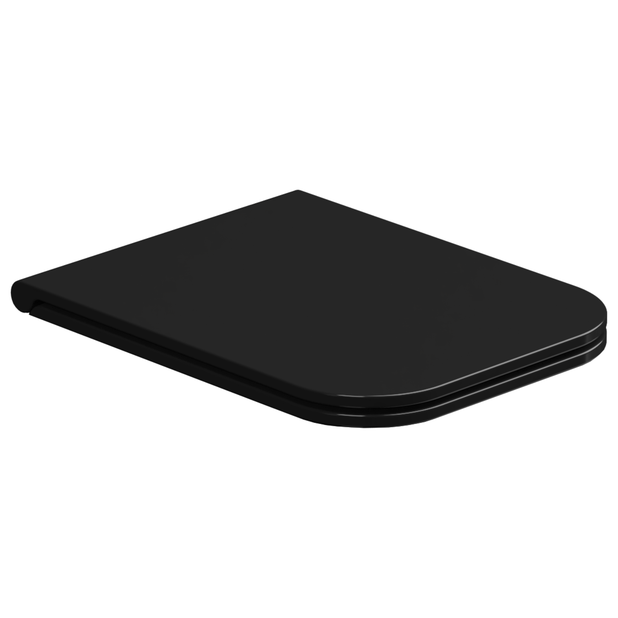 Крышка с сиденьем для подвесного унитаза с микролифтом GSG Ceramic Design Brio BRCOPRSLTICR002, черный глянцевый