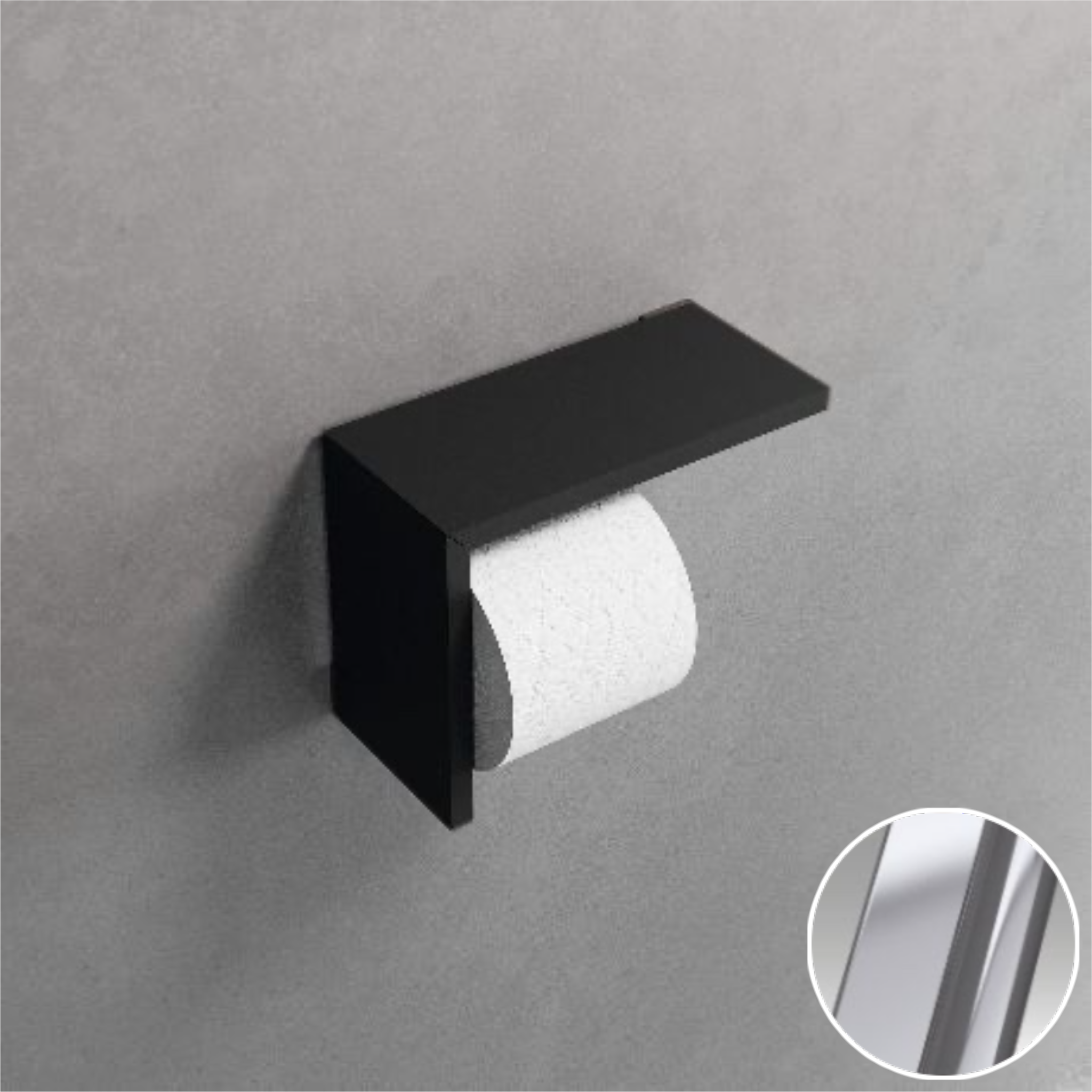 Бумагодержатель Novellini Frame R90AKFPR16-B, цвет Silver