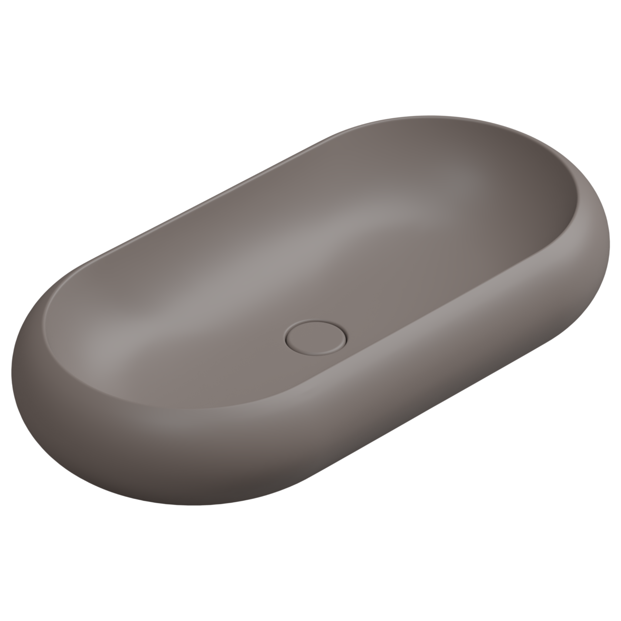 Раковина накладная 80x42 см GSG Ceramic Design Petra PELAV80029, Tortora Matt