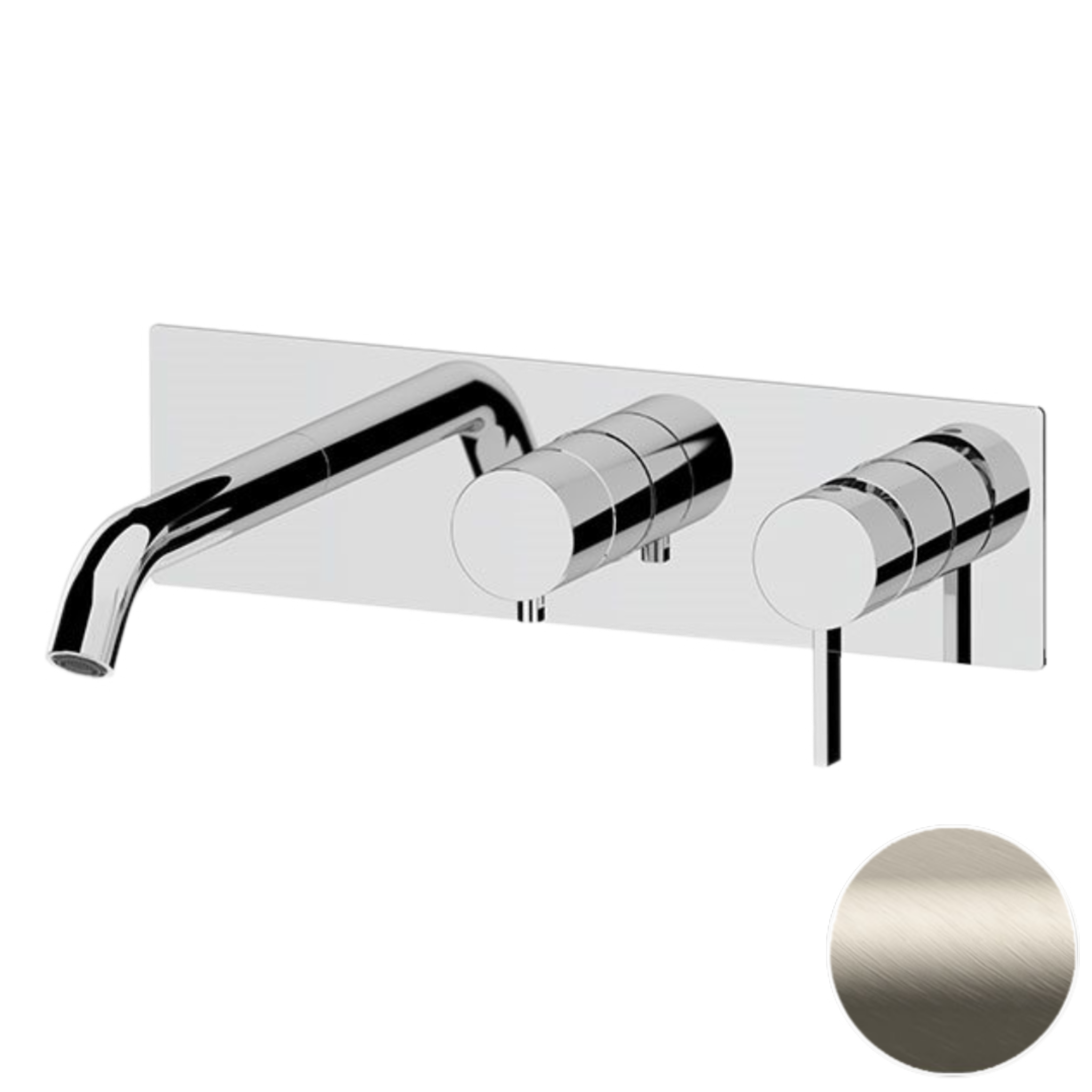 Смеситель для ванны Remer Metrica MC54D2XV, сталь