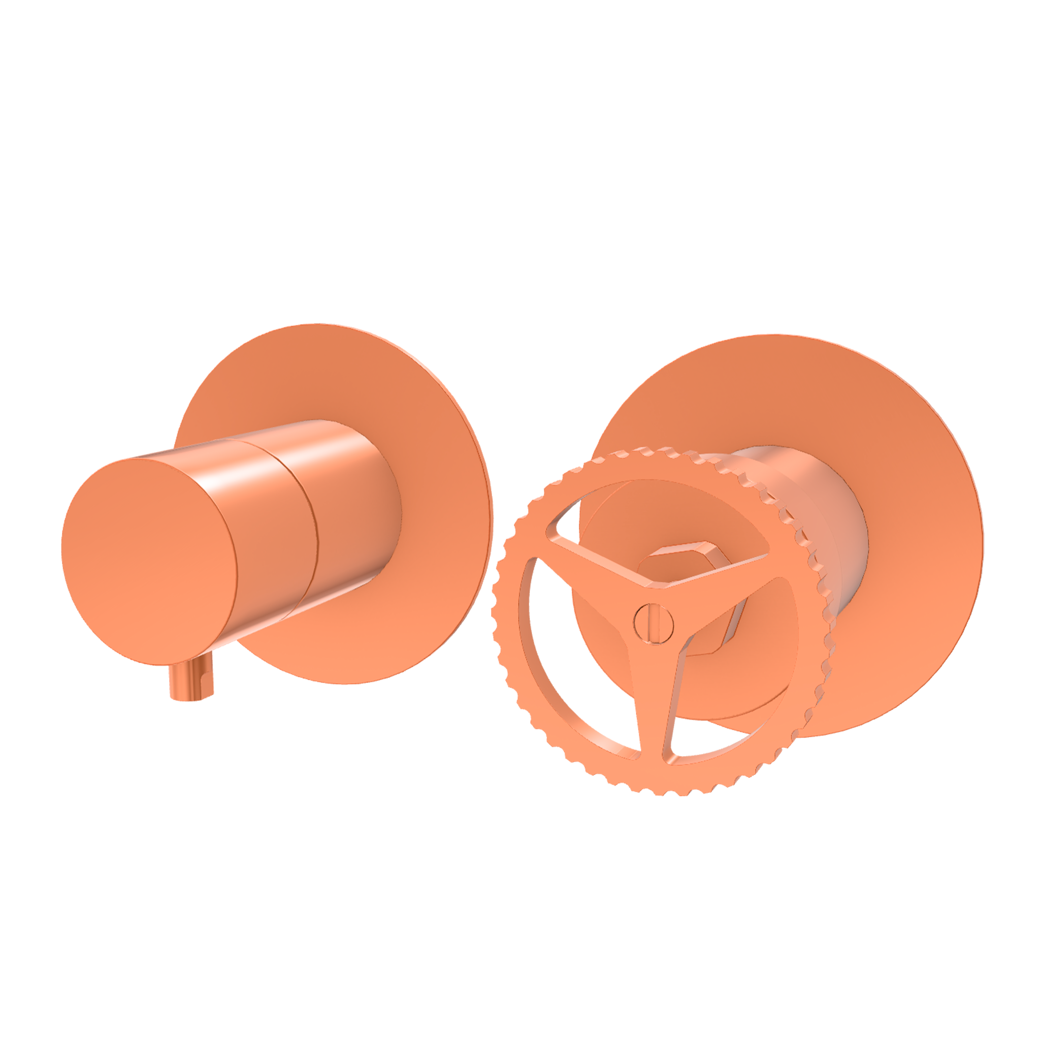 Смеситель для душа Remer Chrono CH92ZPWBRP, медь брашированная