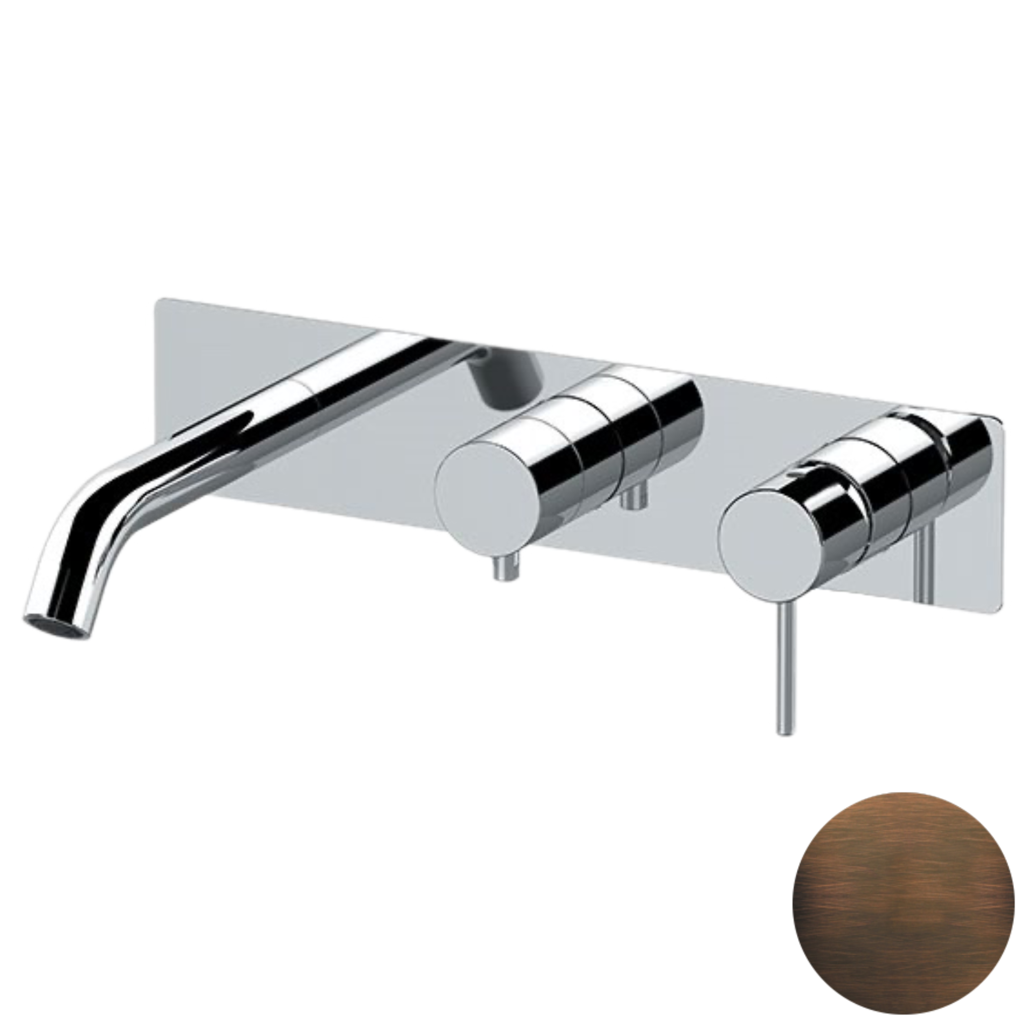 Смеситель для ванны Remer X Style X54D2WBBR, бронза масляная