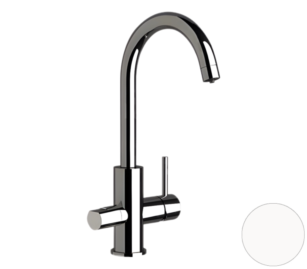 Cмеситель для кухни Remer X Style N792DWBO, белый матовый