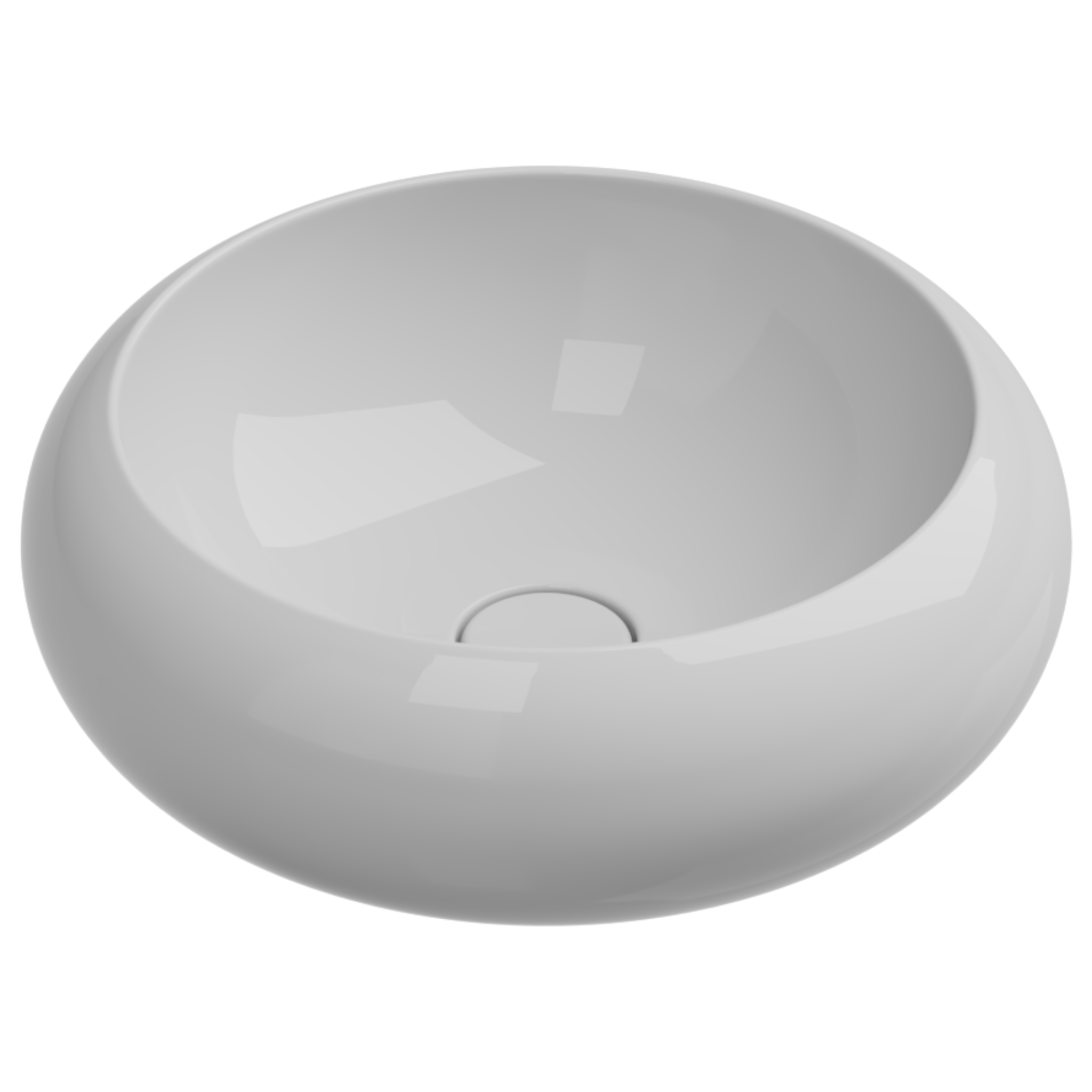 Раковина накладная 42 см GSG Ceramic Design Petra PELAV42000, белый глянцевый