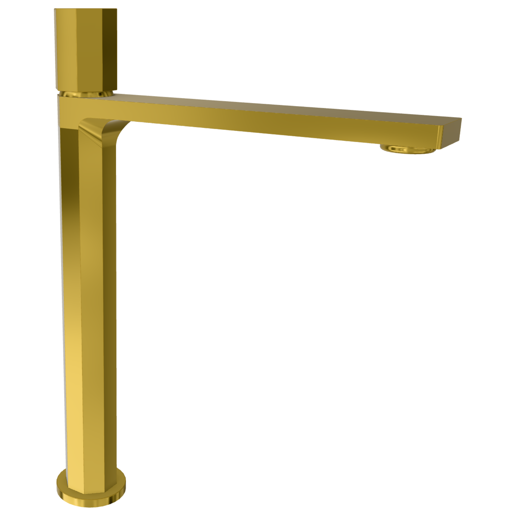 Смеситель для раковины Remer Ottagono ON11LXLGP, золото глянцевое PVD