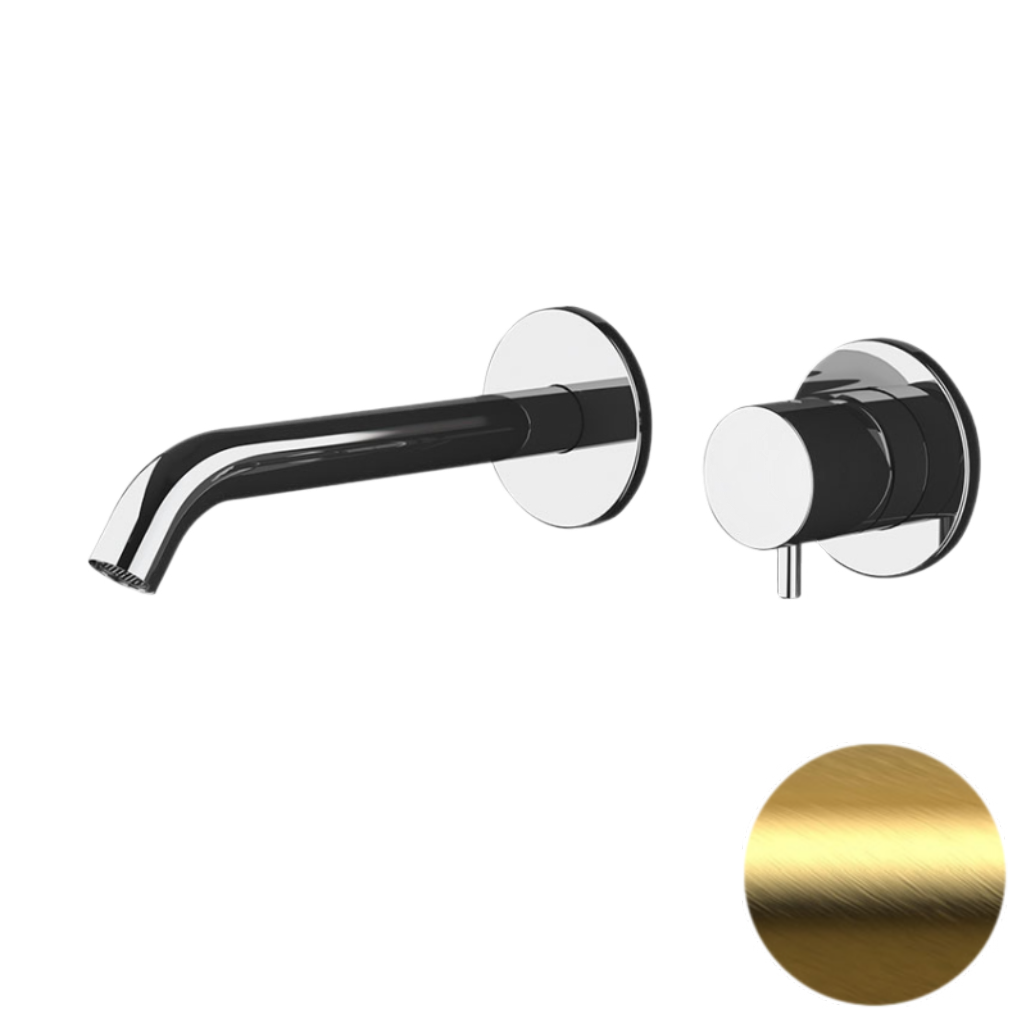 Смеситель для раковины Daniel Tokyo TK632PLDP, золото брашированное