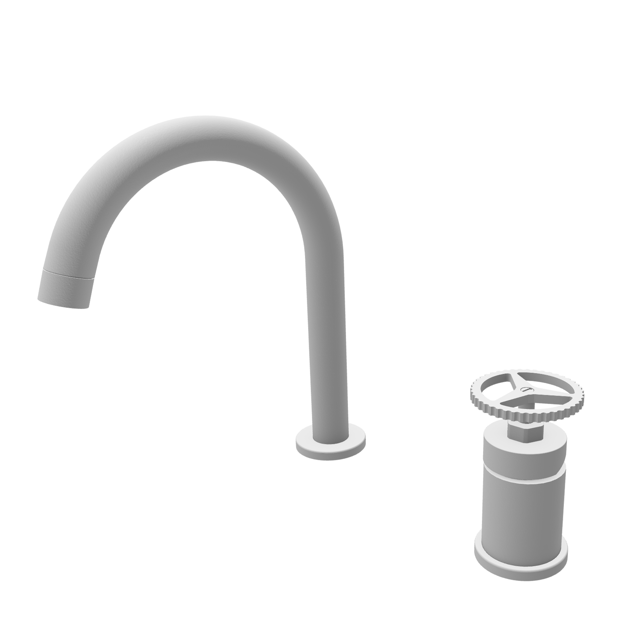 Смеситель для раковины Remer Chrono CH57BO, белый матовый