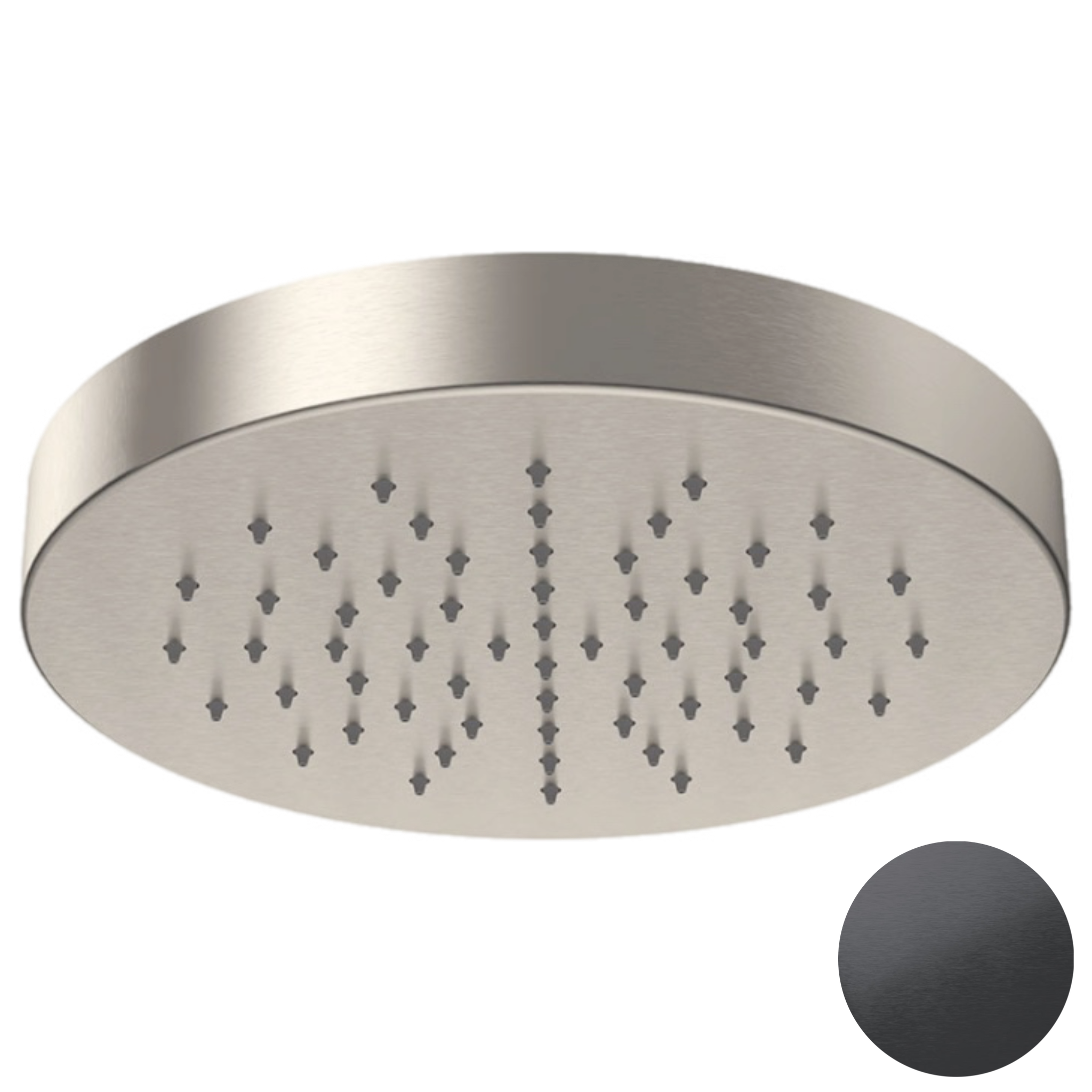 Верхний душ с шарнирным соединением 22 см Daniel SS1A578H3CM22, черный брашированный PVD