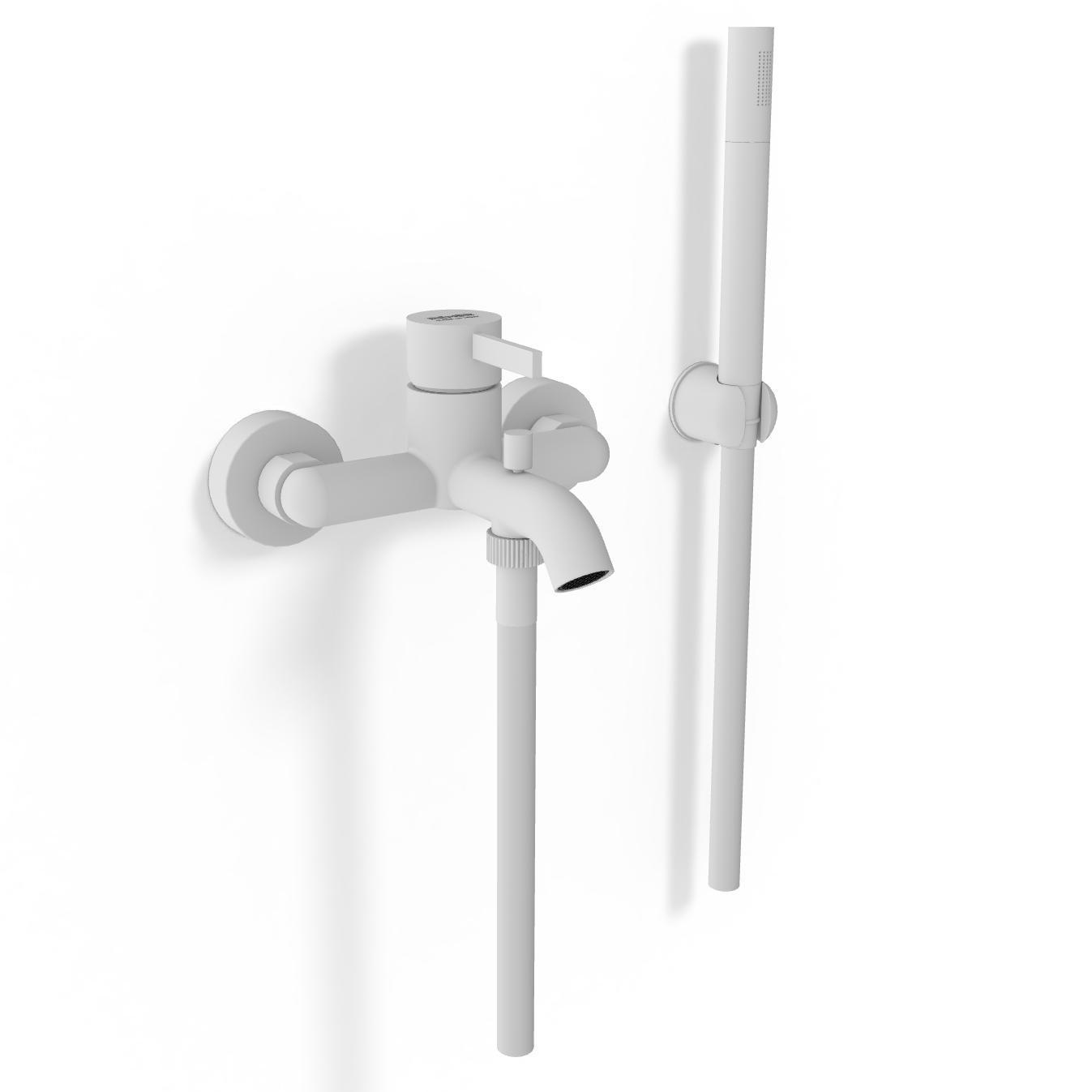 Смеситель для ванны Remer Metrica MC02BO, белый матовый