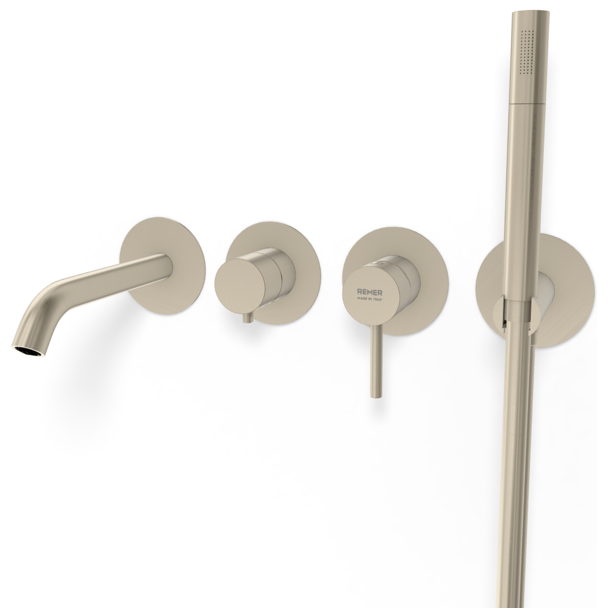 Смеситель для ванны Remer X Style X53D2PWBXV, сталь