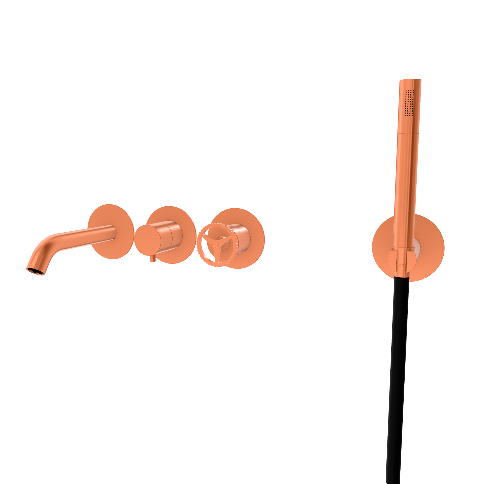 Смеситель для ванны Remer Chrono CH53D2PWBRP, медь брашированная