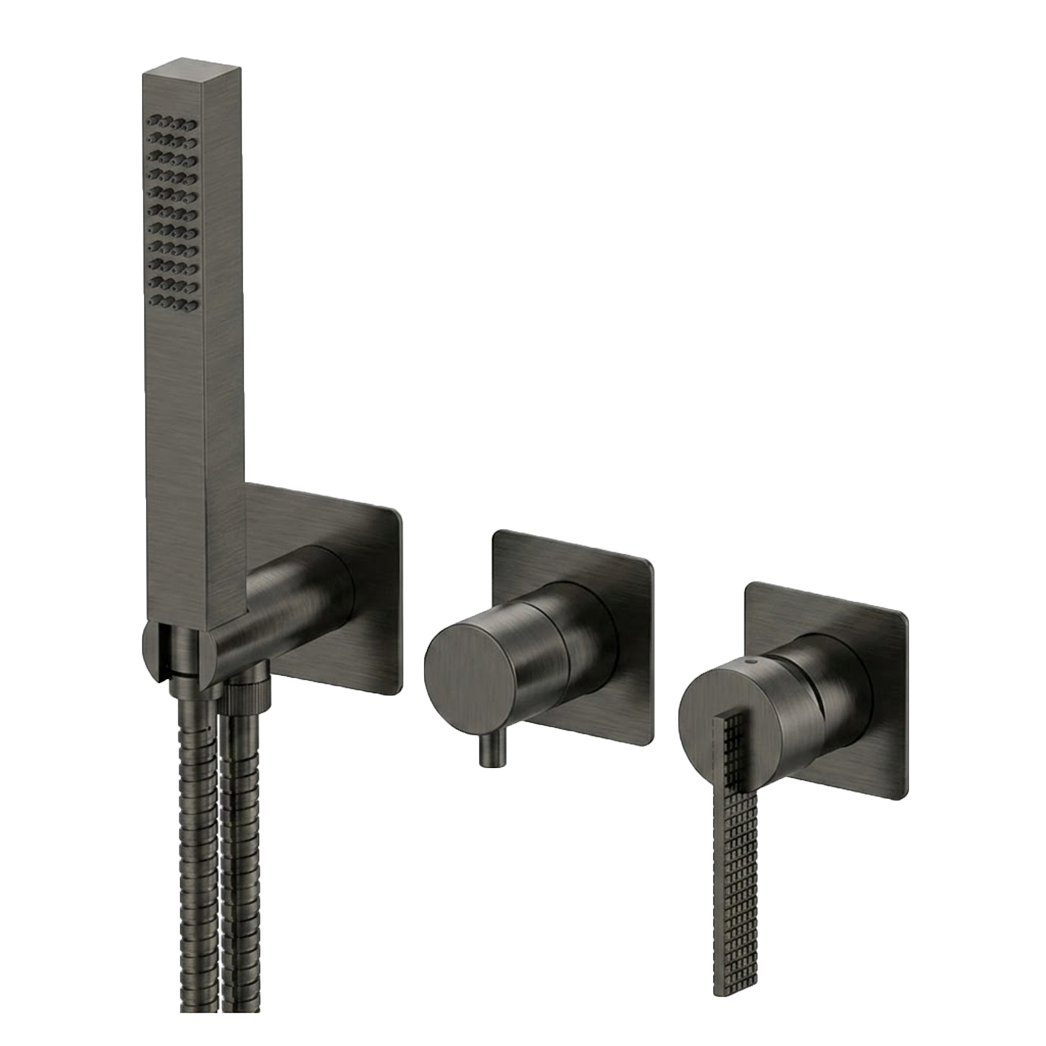 Смеситель для душа Daniel Club ANC712D2PWBGM, оружейная сталь PVD